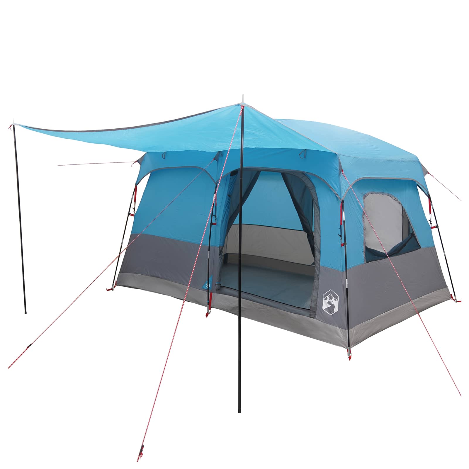 Obiteljski šator s krovom Plava 380 x 260 x 190 cm Poliester