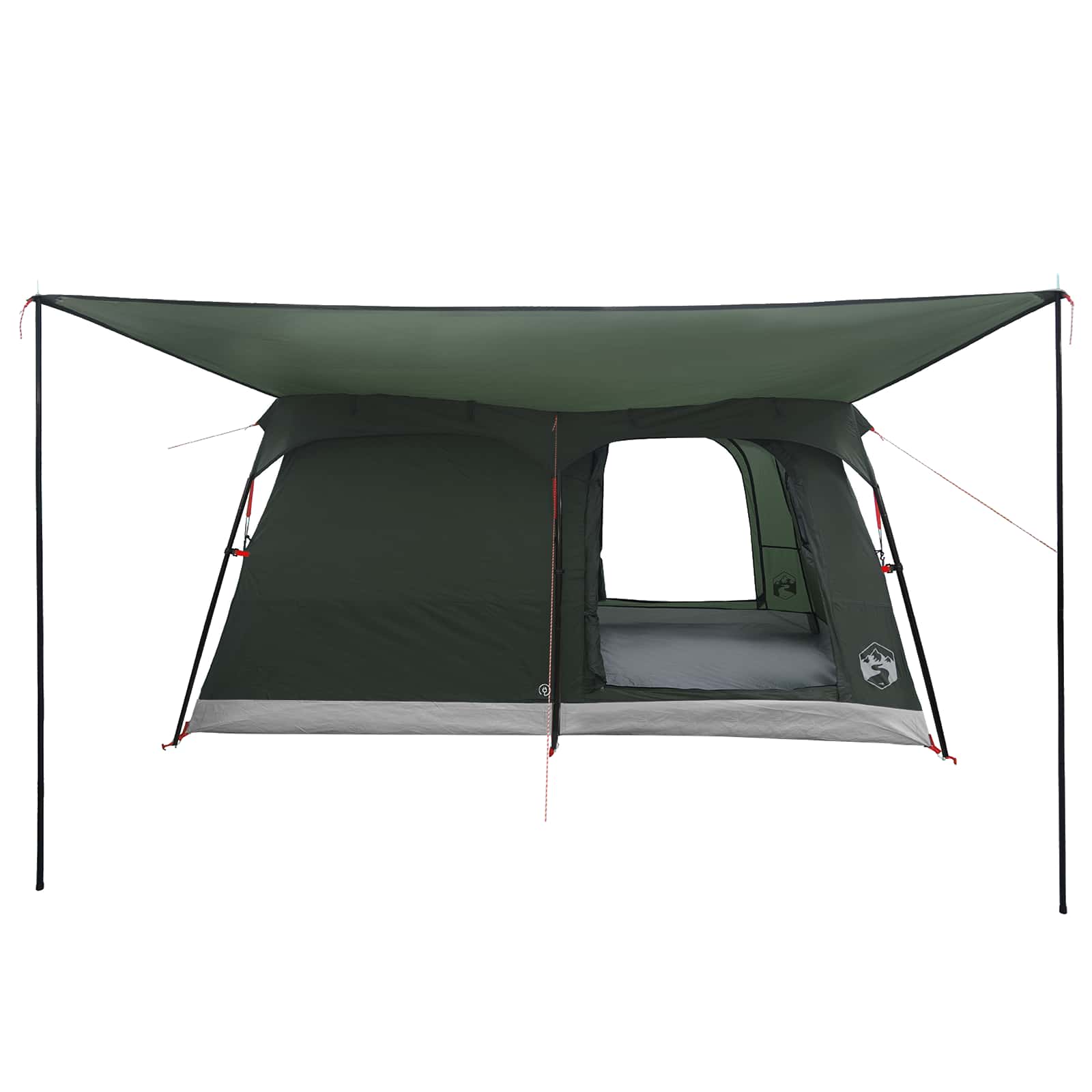 Obiteljski šator s krovom Maslinasto zelena 500 x 400 x 230 cm