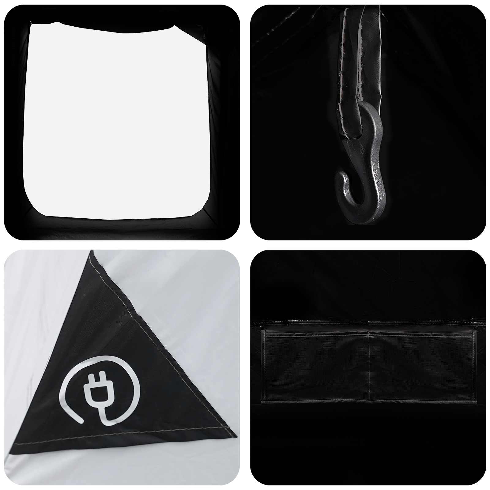 Kabinski šator Bijeli Blackout 210 x 210 x 138 cm Poliester