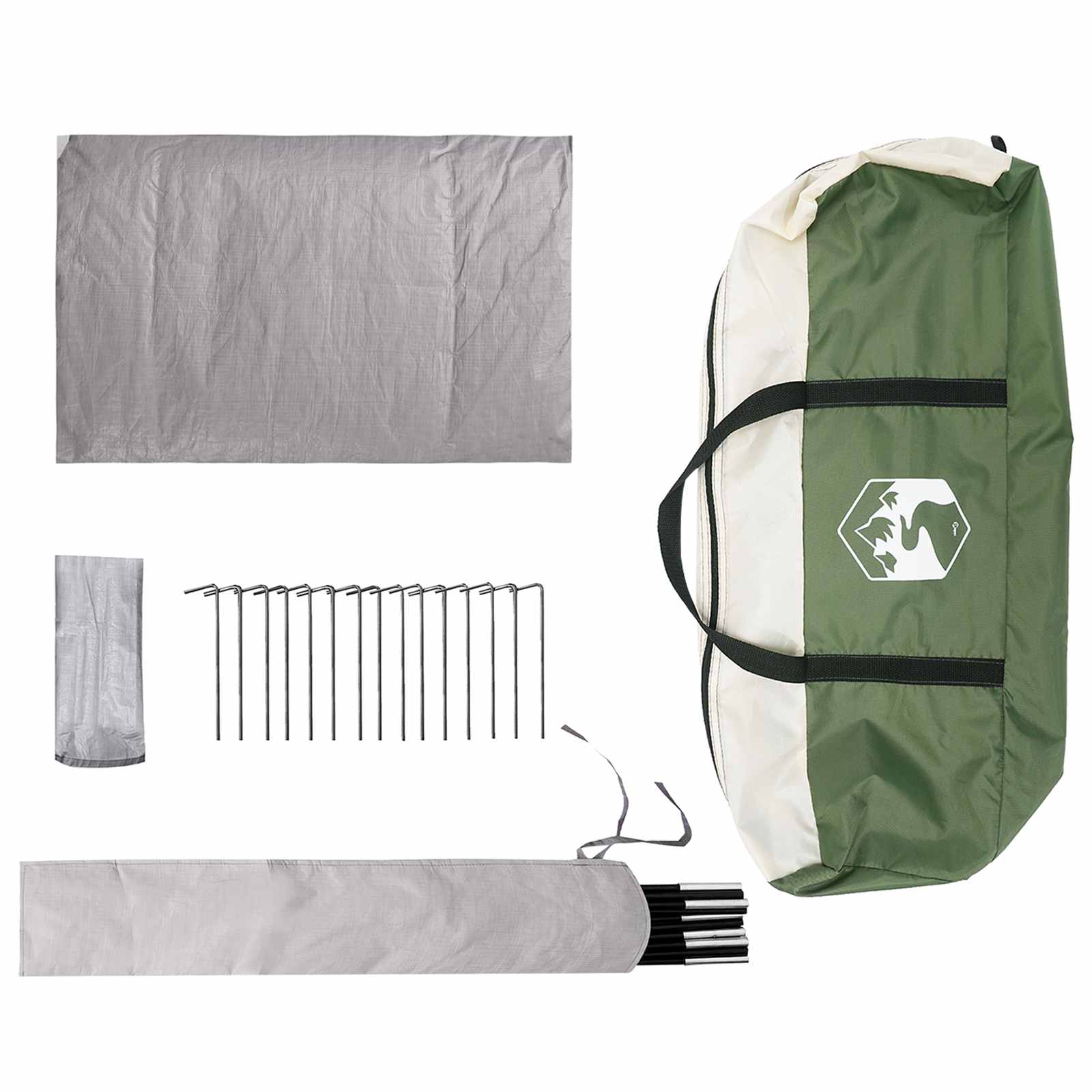 Kabinski šator s krovom Zelena 400 x 210 x 180 cm Poliester