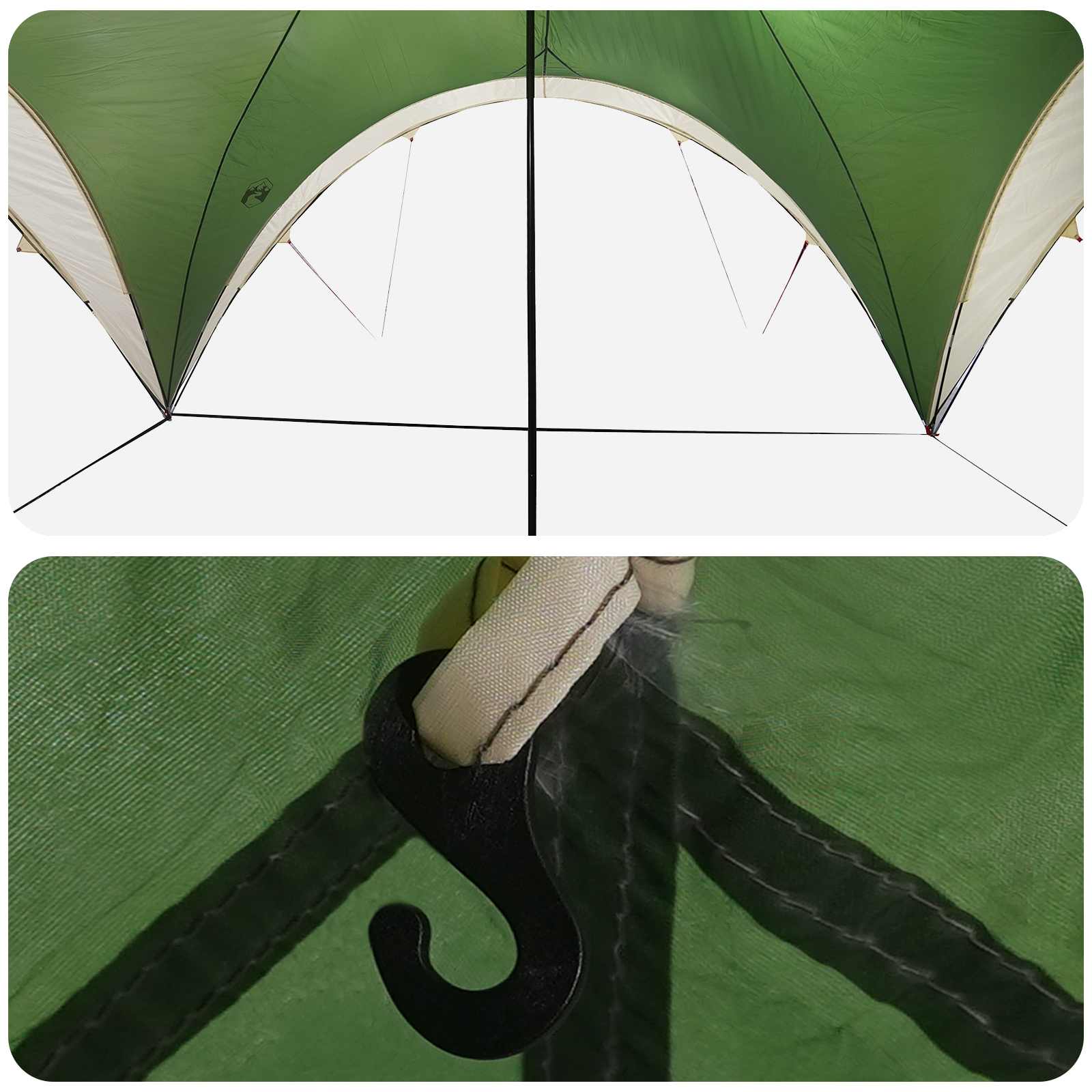 Šator za zabave Zelena 500 x 500 x 350 cm Poliester i čelik