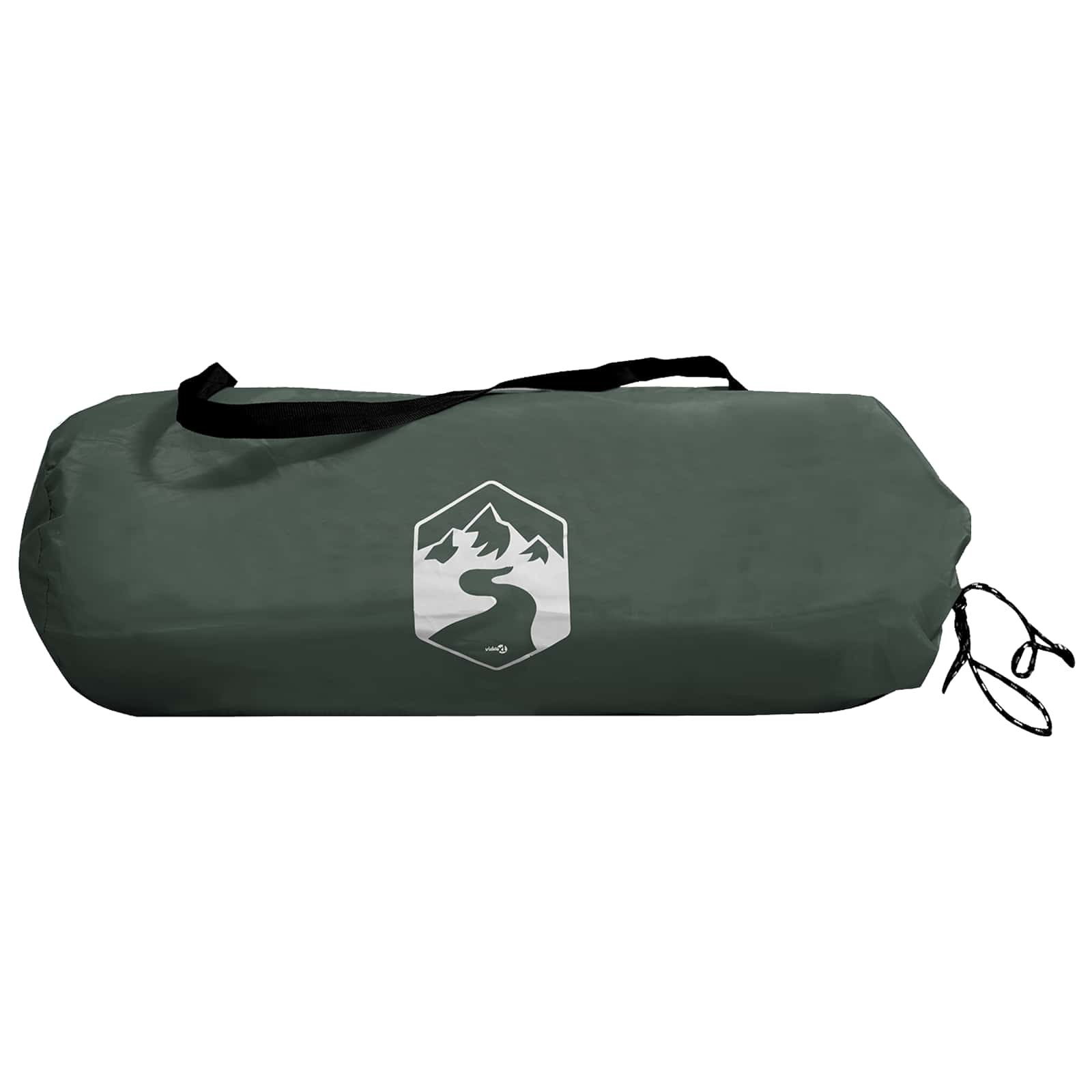 Kamping šator s krovom Maslinasto zelena 275 x 215 x 125 cm