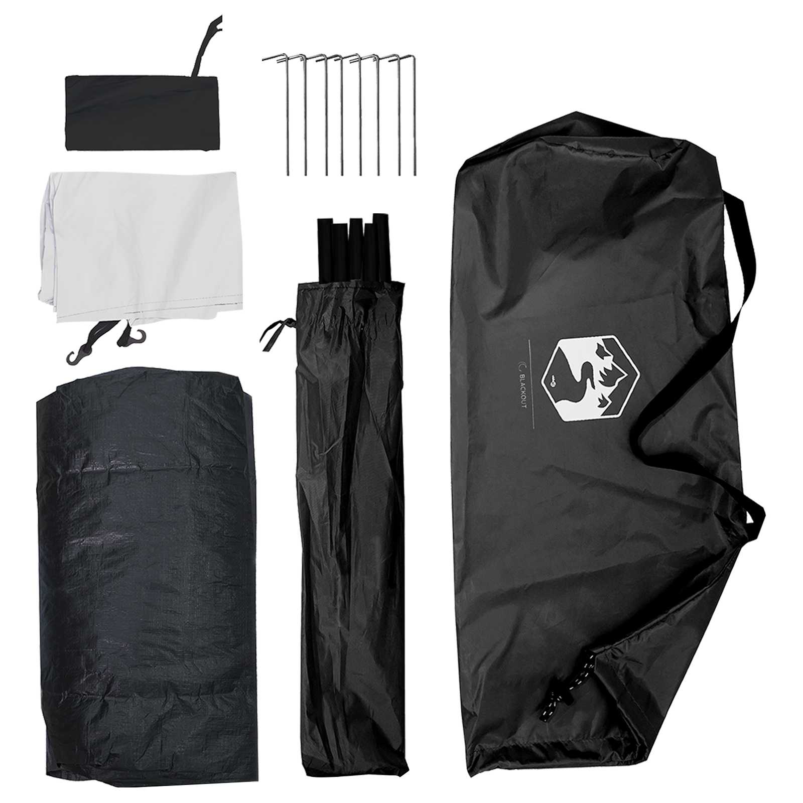 Kamping šator s krovom Bijeli Blackout 275 x 215 x 125 cm