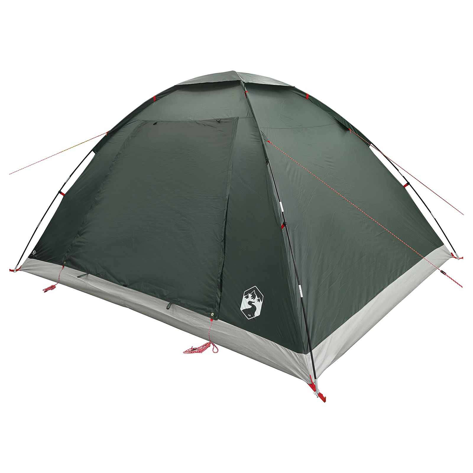 Kamping šator s krovom Maslinasto zelena 335 x 275 x 180 cm