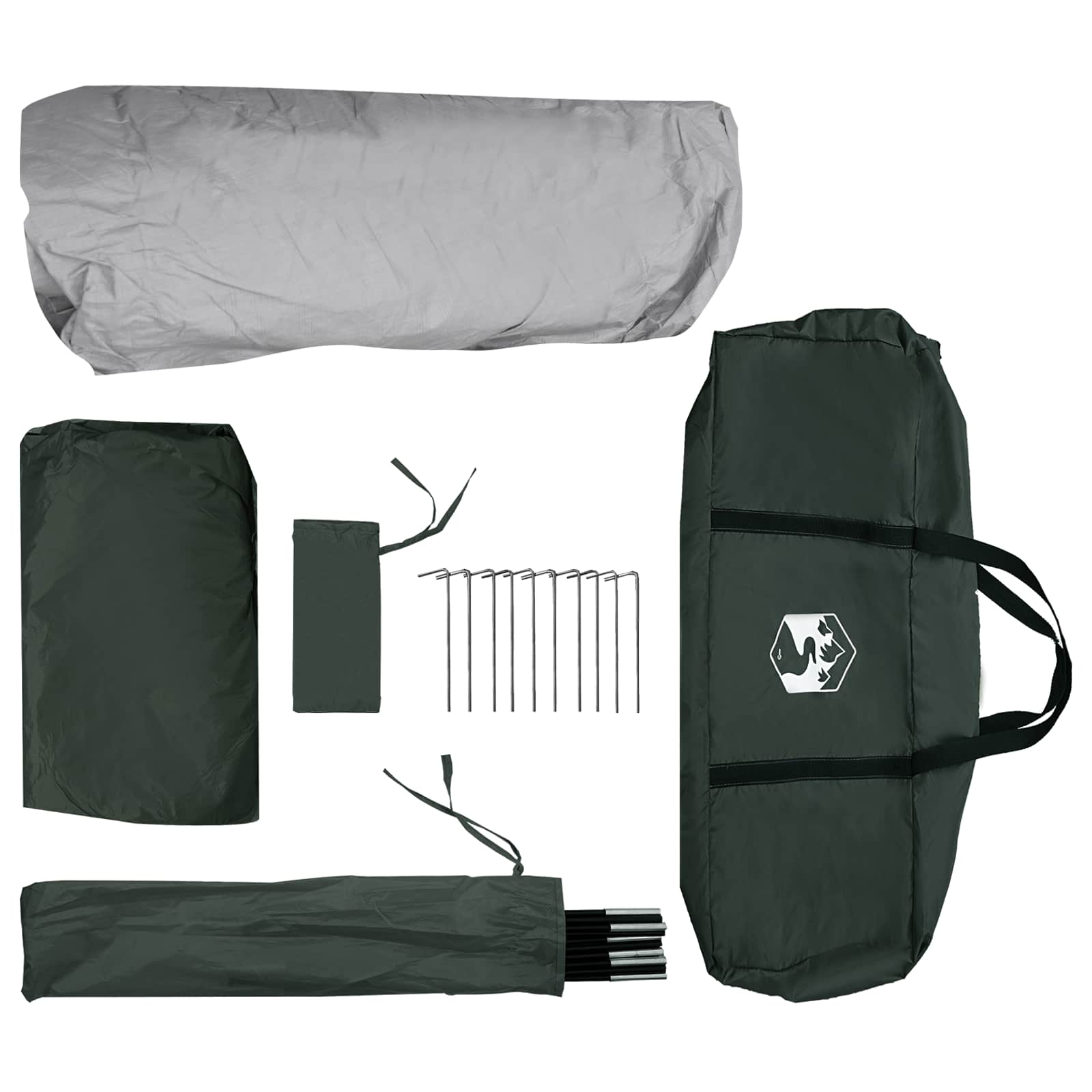 Instant šator s krovom Maslinasto zelena 305 x 275 x 190 cm