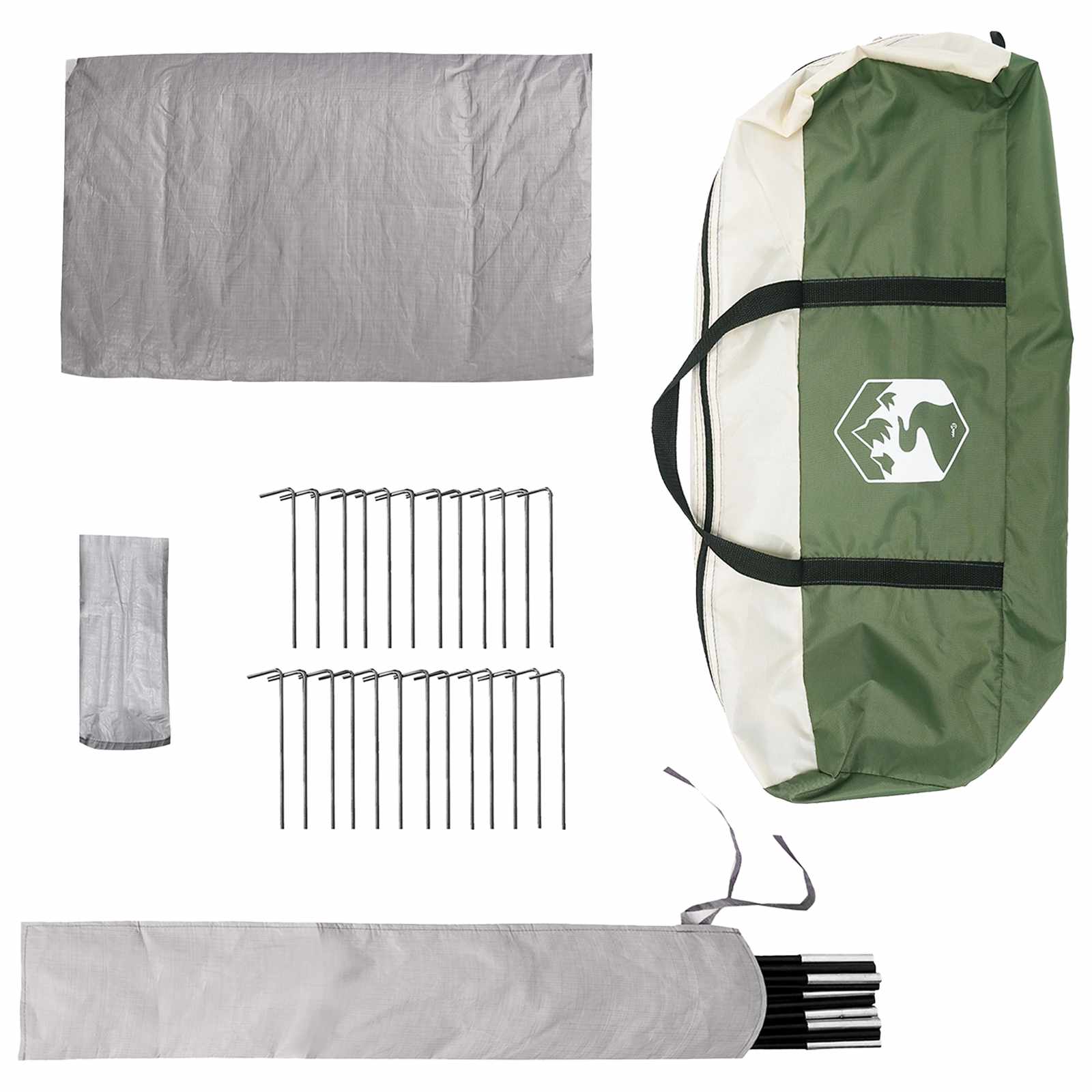 Tipi šator s krovom Zelena 700 x 700 x 395 cm Poliester i čelik