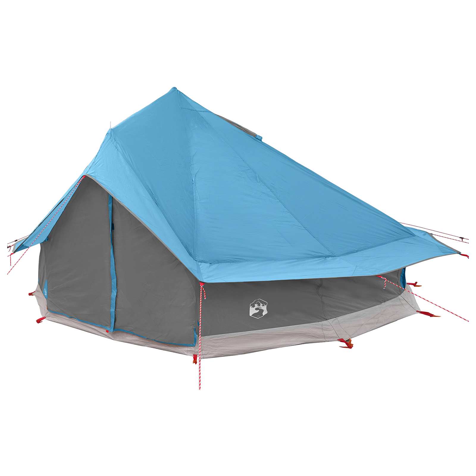 Tipi šator s krovom Plava 700 x 700 x 395 cm Poliester i čelik