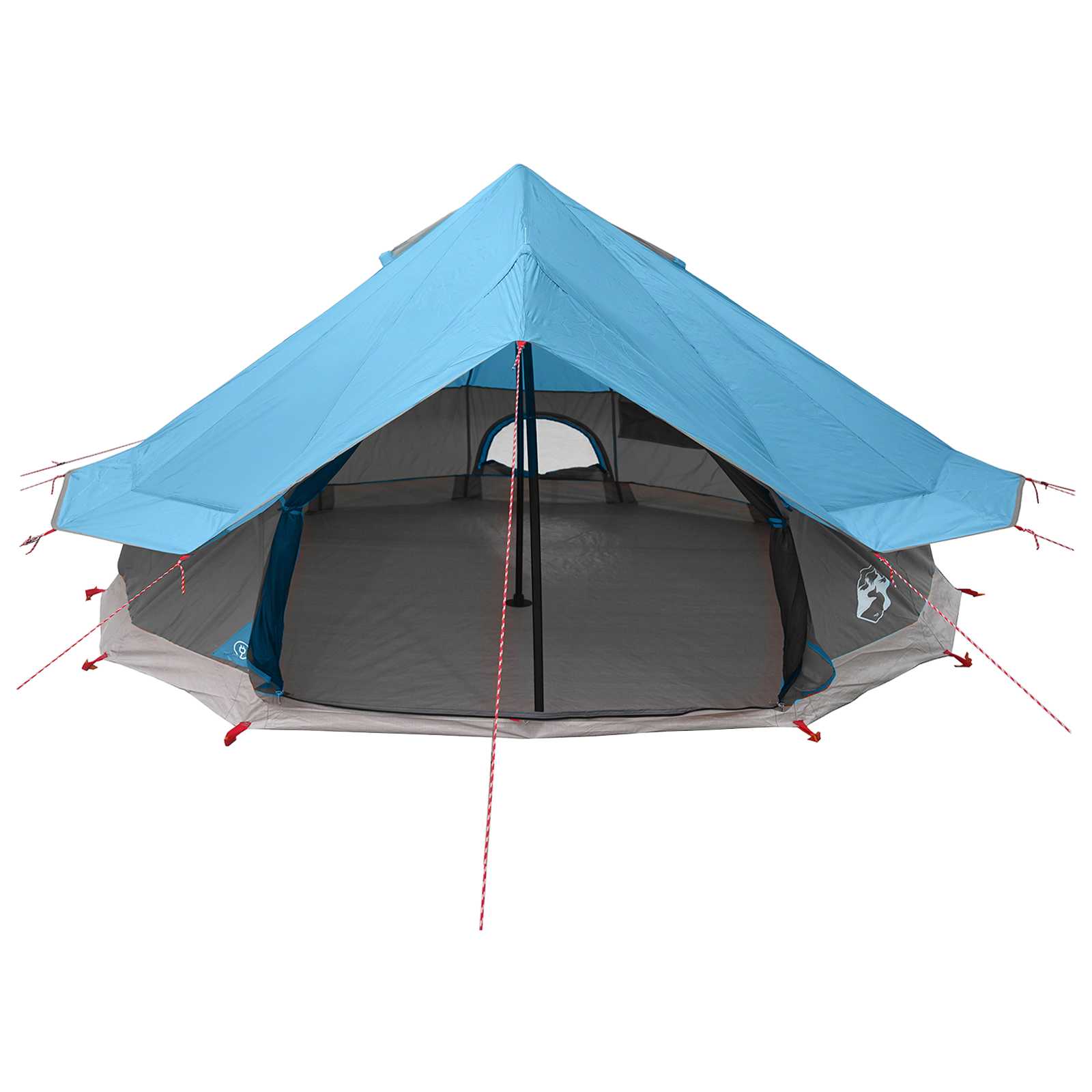 Tipi šator s krovom Plava 700 x 700 x 395 cm Poliester i čelik
