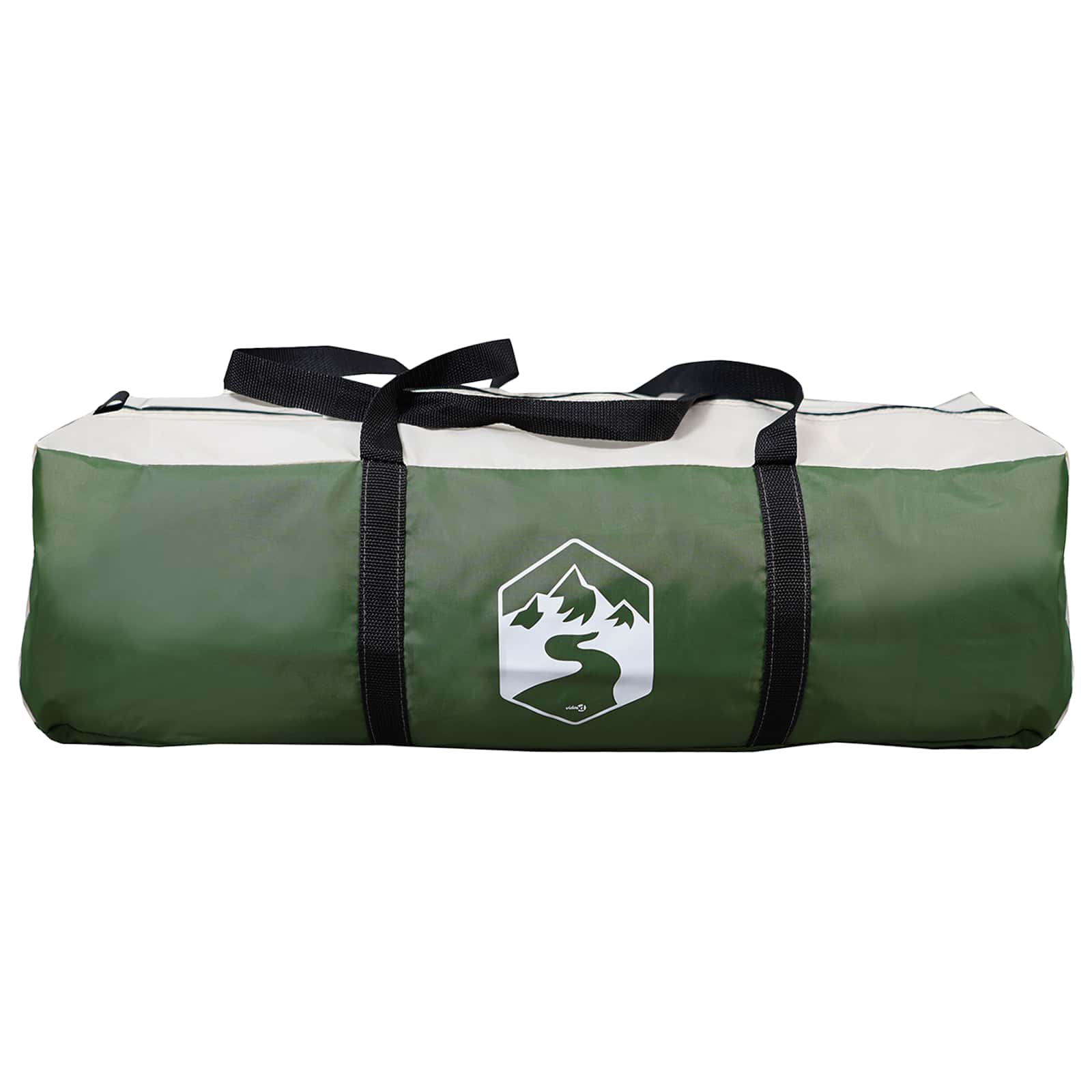 Tipi šator s krovom Zelena 800 x 800 x 430 cm Poliester i čelik
