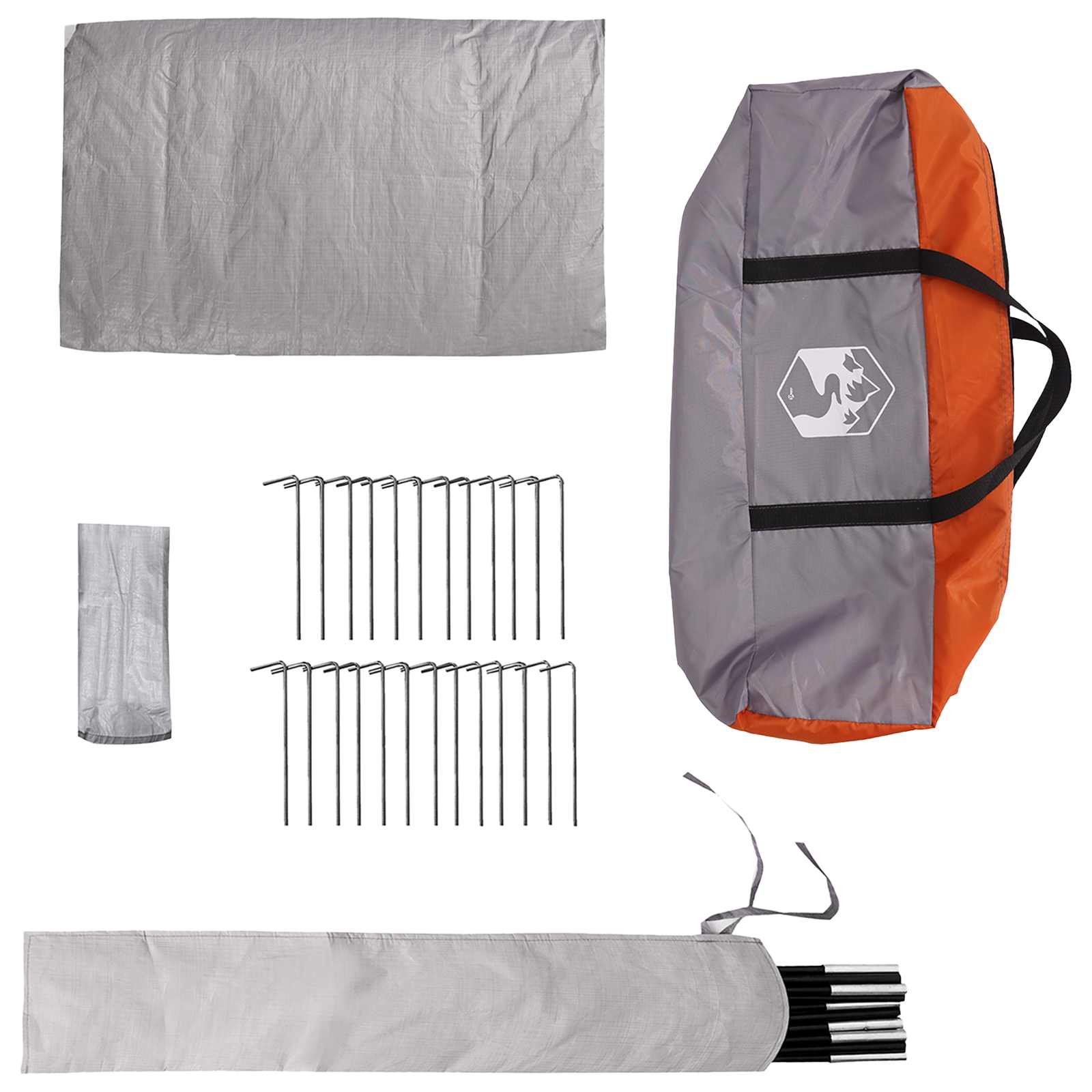 Tipi šator s krovom Siva i narančasta 800 x 800 x 430 cm