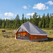 Tipi šator s krovom Siva i narančasta 800 x 800 x 430 cm