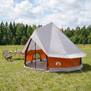Tipi šator Siva i narančasta 250 x 250 cm Poliester i čelik