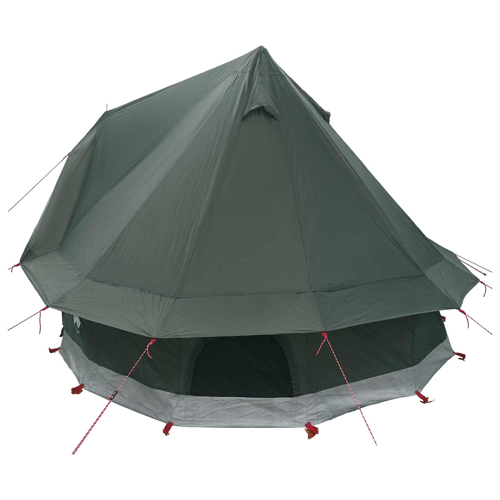 Tipi šator Maslinasto zelena 250 x 250 cm Poliester i čelik