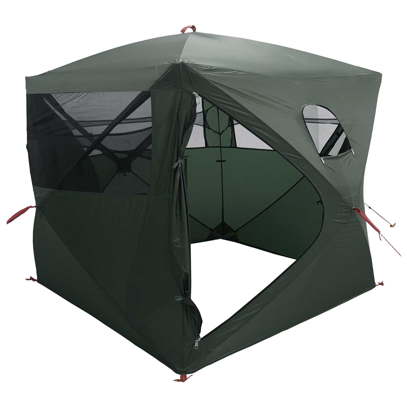 Lovni šator s krovom Maslinasto zelena 143 x 143 x 165 cm