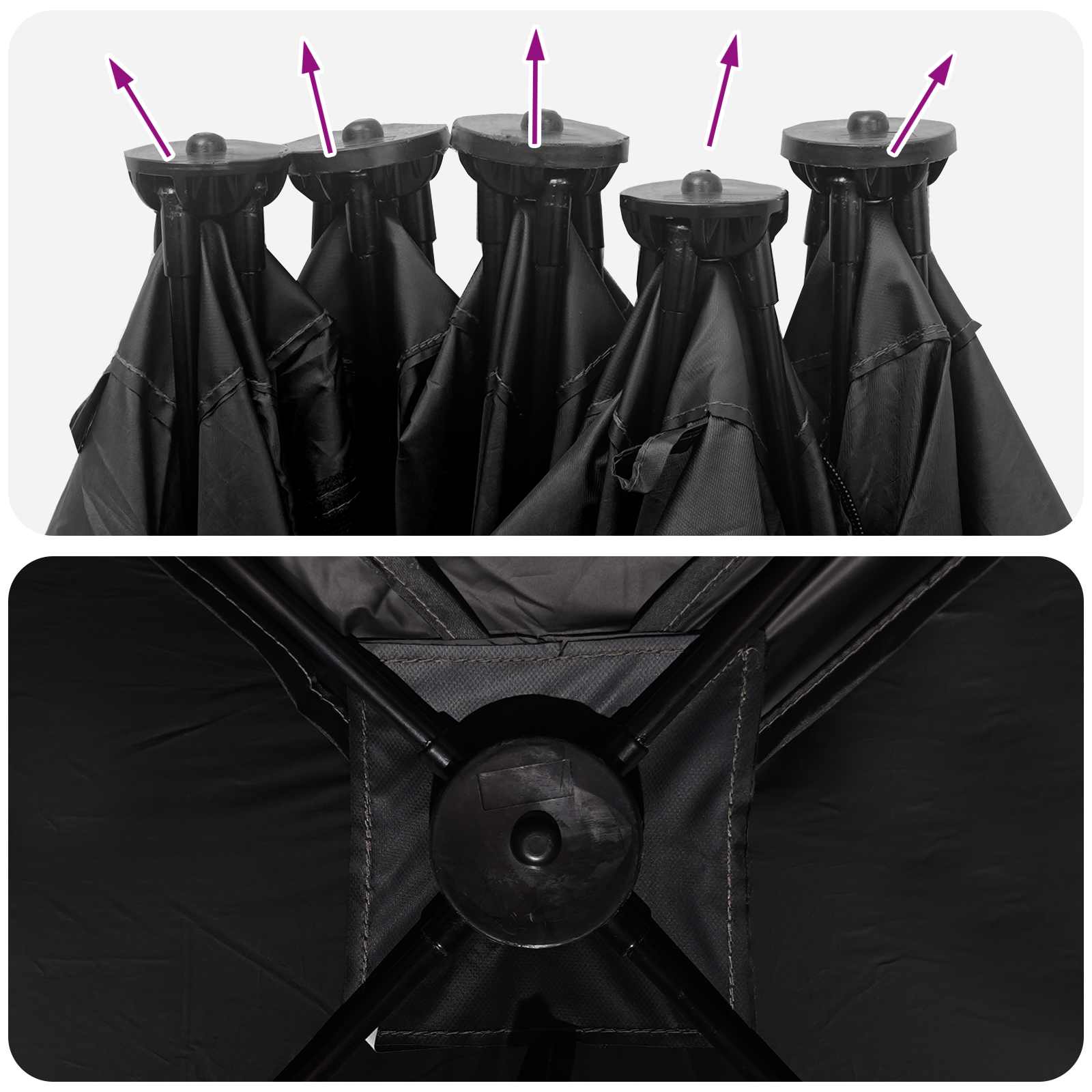 Lovni šator s krovom Bijeli Blackout 143 x 143 x 165 cm