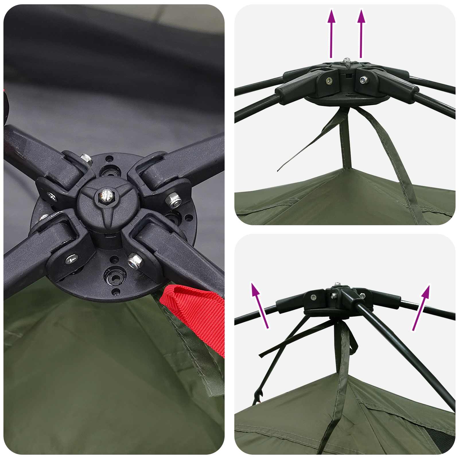 Instant šator s krovom Maslinastozelena 305 x 215 x 140 cm