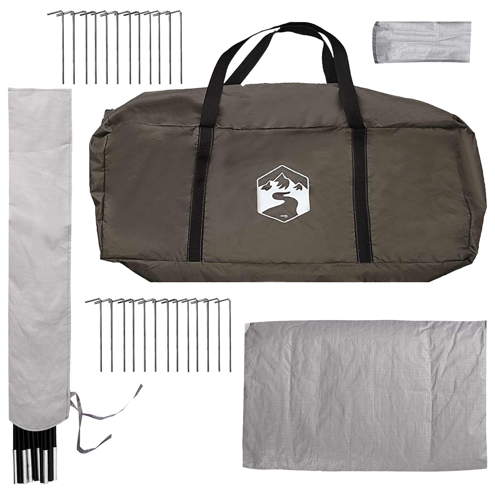 Tipi šator Smeđa siva 800 x 800 x 430 cm Poliester i čelik
