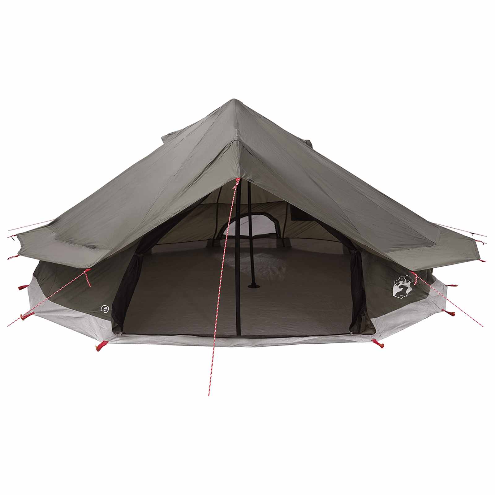 Tipi šator Smeđa siva 800 x 800 x 430 cm Poliester i čelik