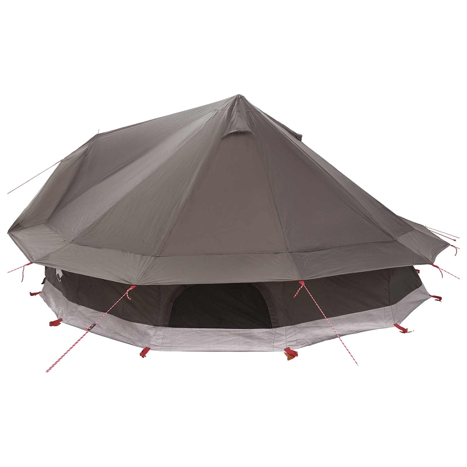 Tipi šator Smeđa siva 800 x 800 x 430 cm Poliester i čelik