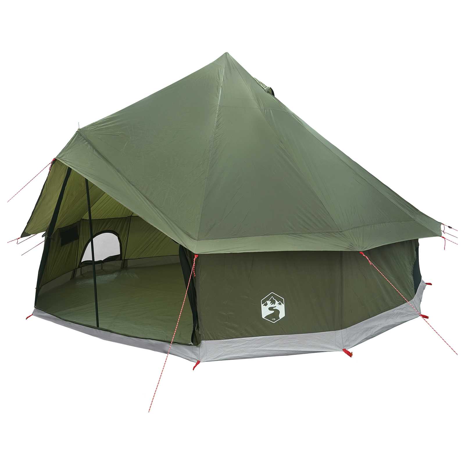 Tipi šator s krovom Maslinastozelena 300 x 300 x 200 cm