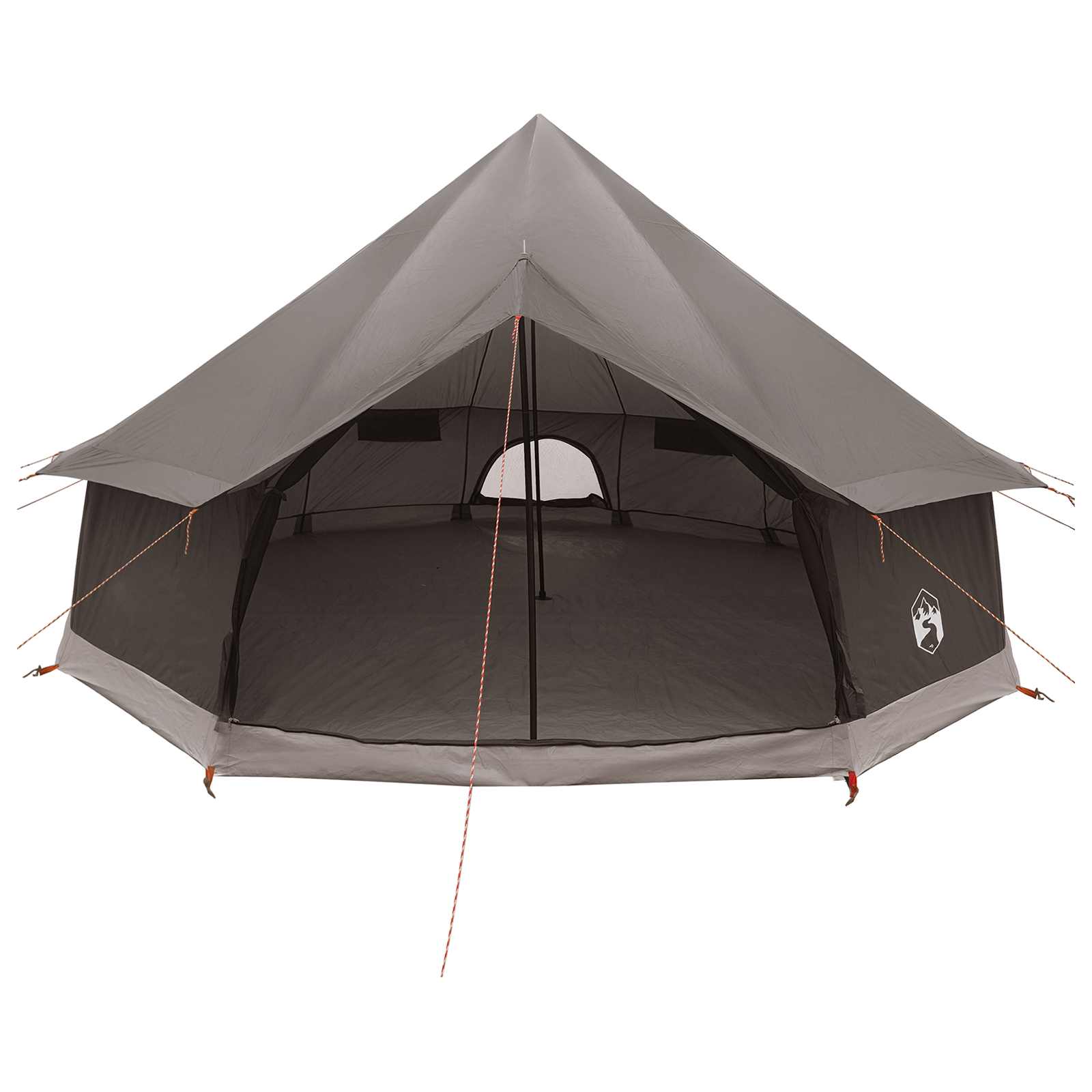 Tipi šator Smeđa siva 400 x 400 x 250 cm Poliester i čelik