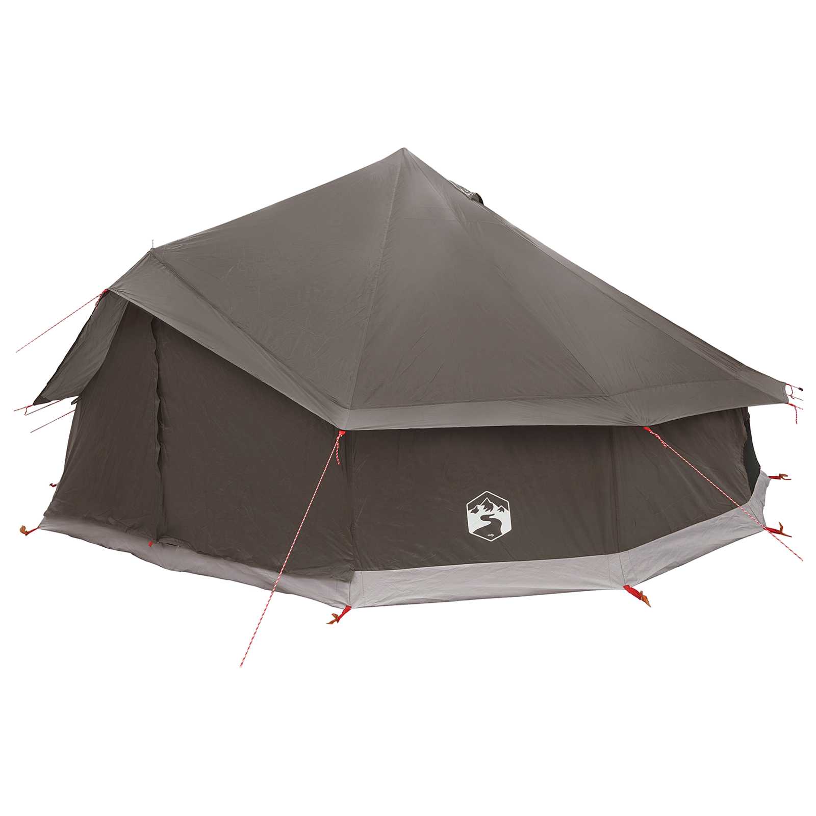 Tipi šator Smeđa siva 600 x 600 x 350 cm Poliester i čelik