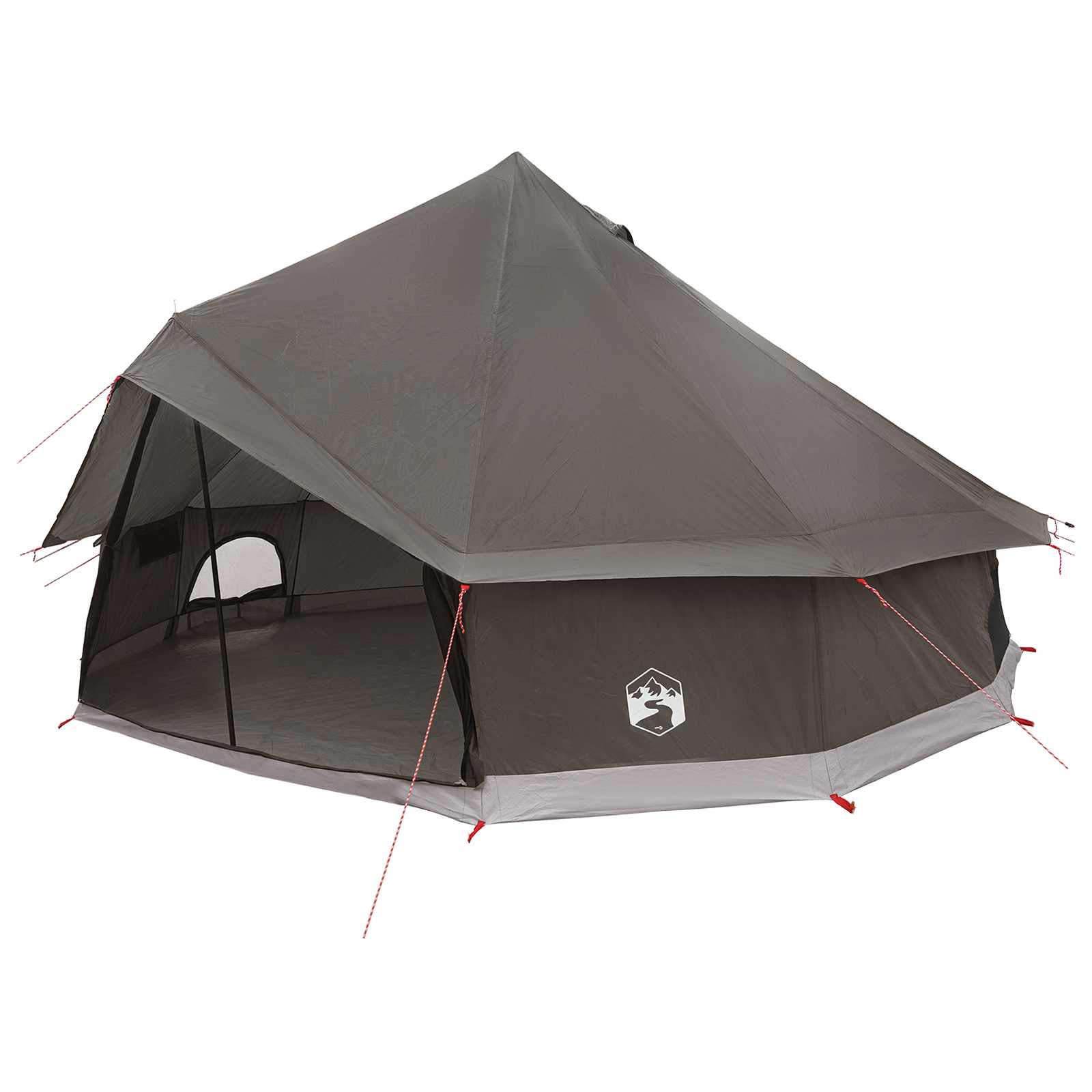 Tipi šator Smeđa siva 500 x 500 x 300 cm Poliester i čelik