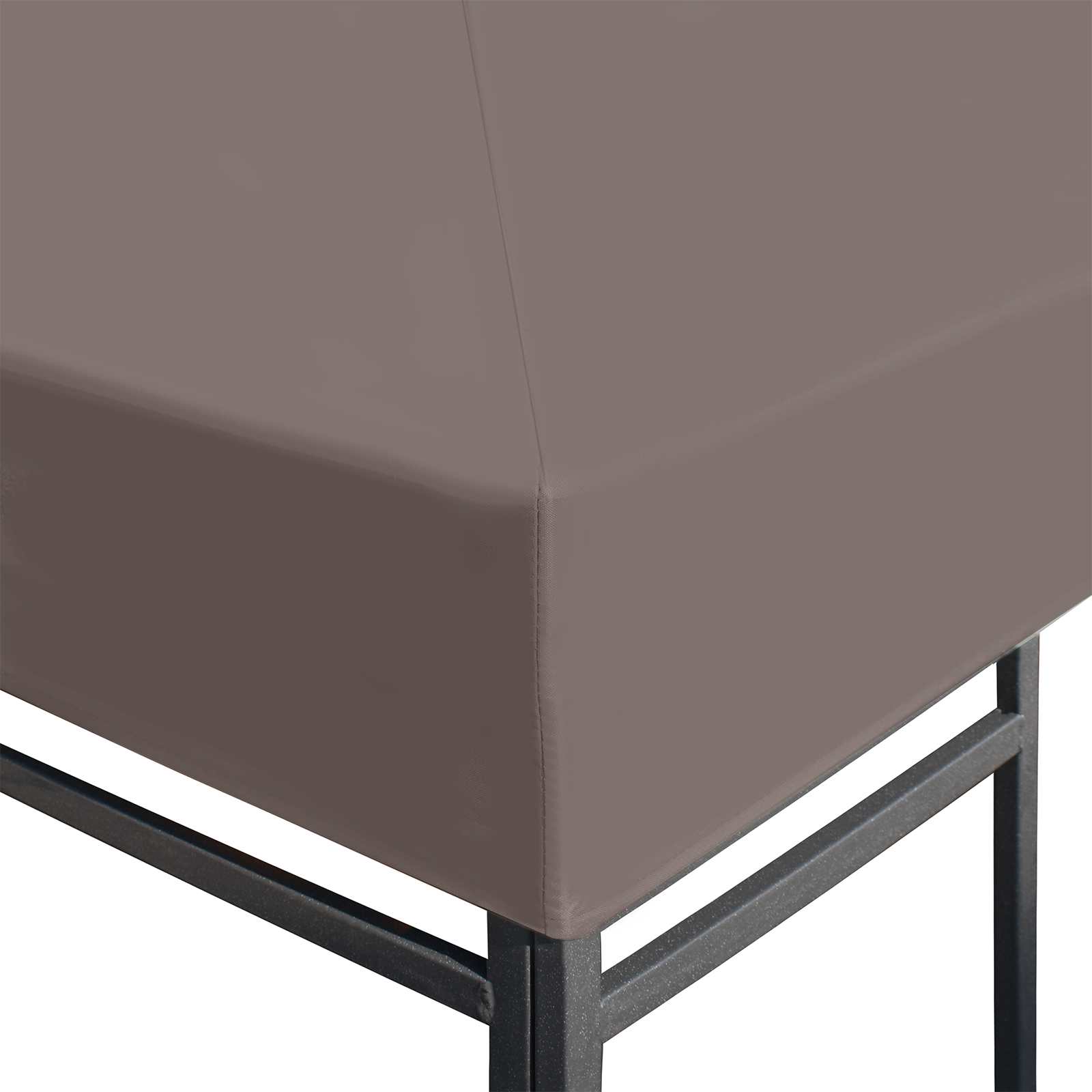 Gazebo Pokrivač Sivosmeđa 300 x 300 cm Poliester i čelik