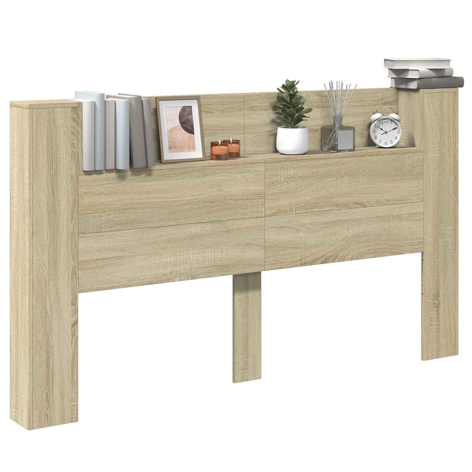 Krevetna ploča s LED-om s policom Sonoma 180 x 16,5 x 103,5 cm