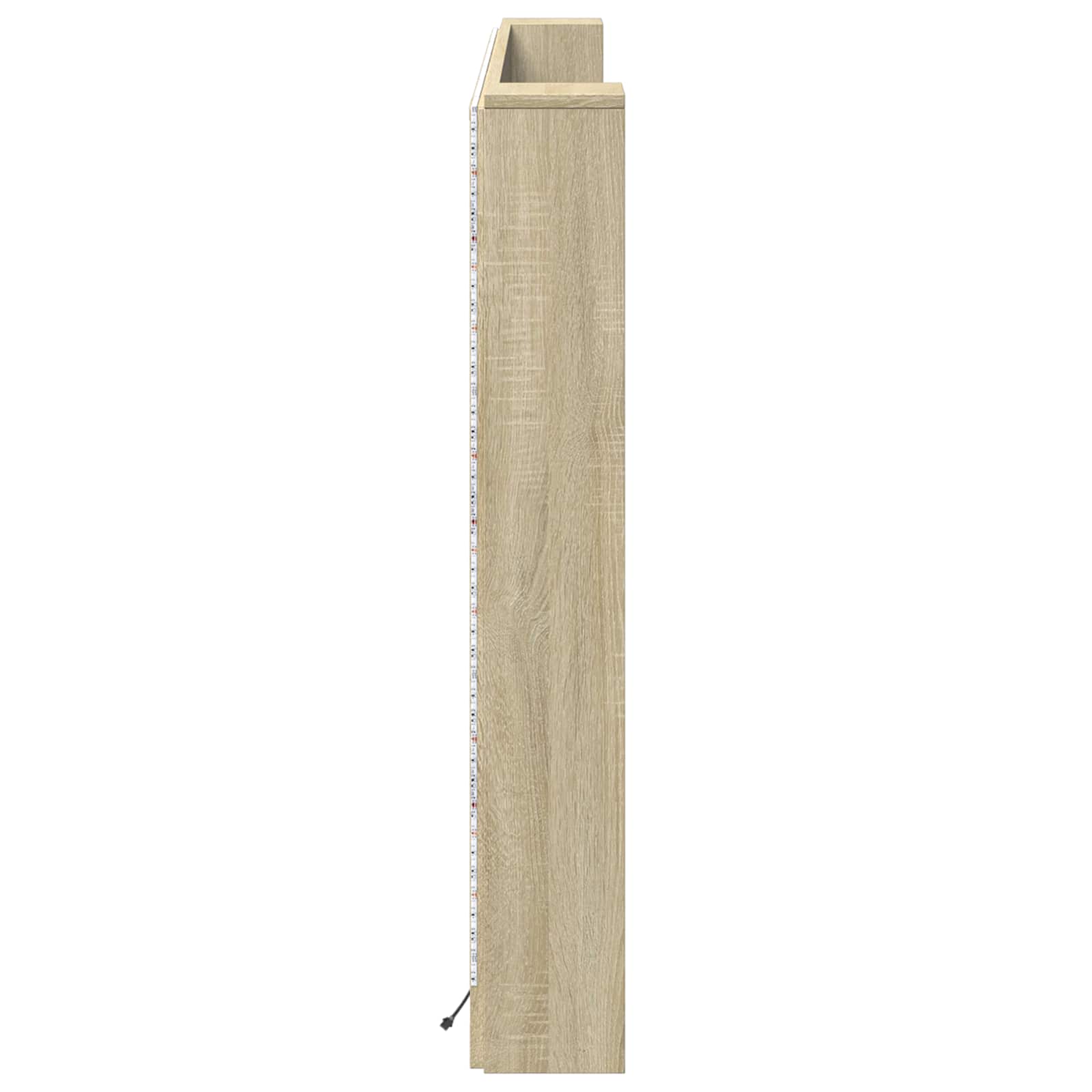 Krevetna ploča s LED-om s policom Sonoma 180 x 16,5 x 103,5 cm