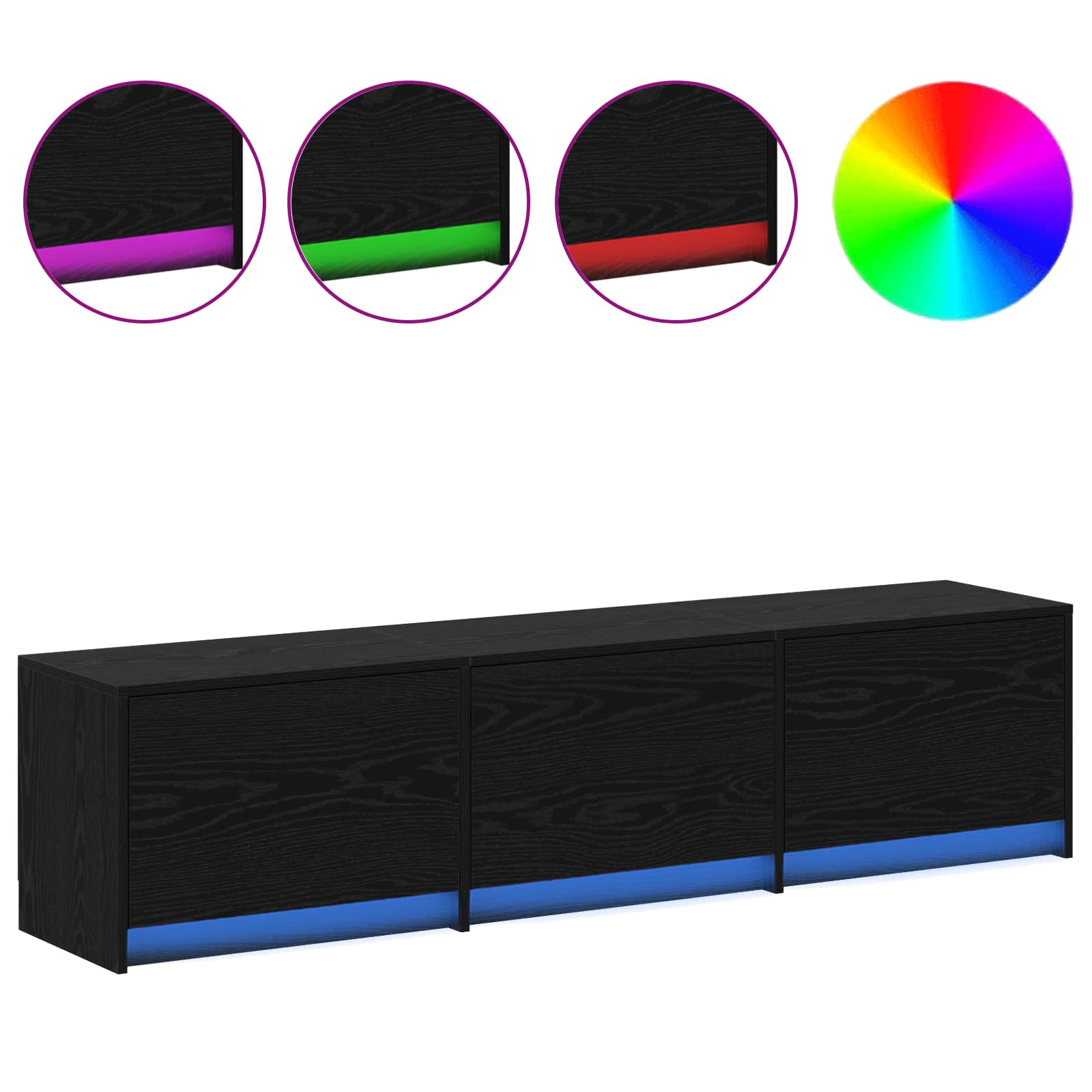 TV ormar Crni hrast 165 x 34 x 40 cm Konstruirano drvo