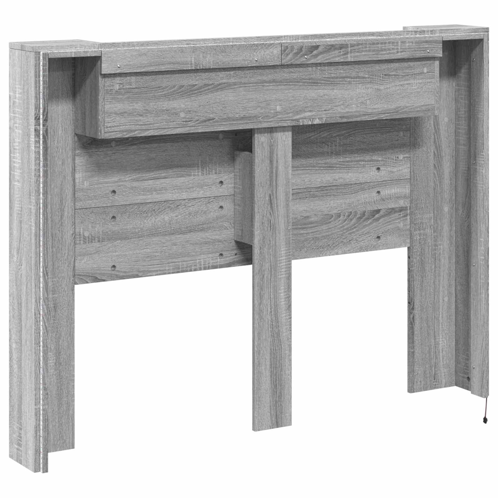 Krevetna ploča s LED-om Zidne Sivi Sonoma 140 x 16,5 x 103,5 cm