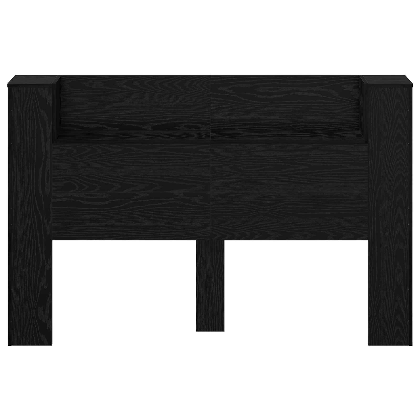 Krevetna ploča s LED-om Zidne Crni Hrast 160 x 16,5 x 103,5 cm