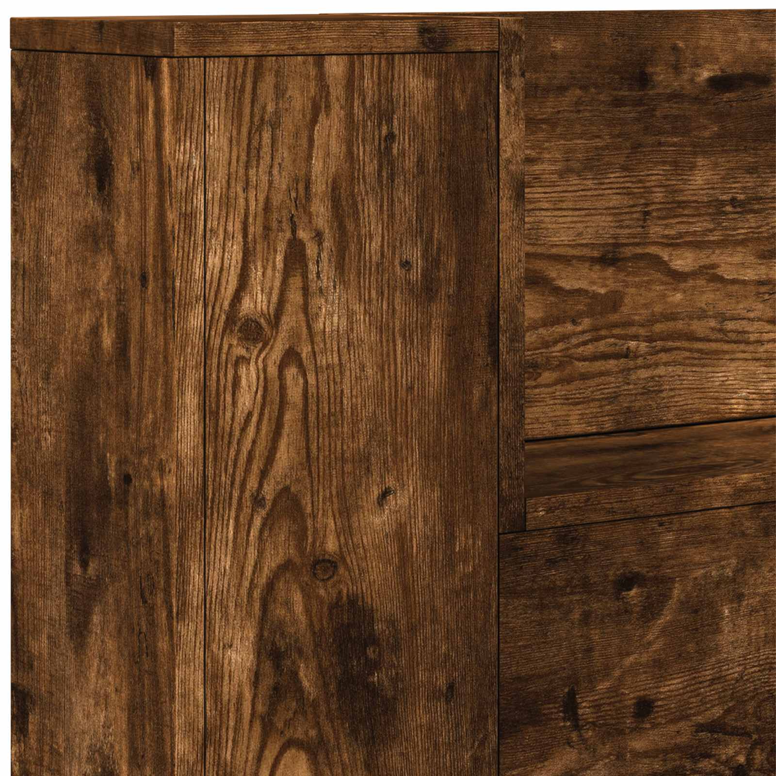 Krevetna ploča s LED-om Dimljeni Hrast 180 x 16,5 x 103,5 cm