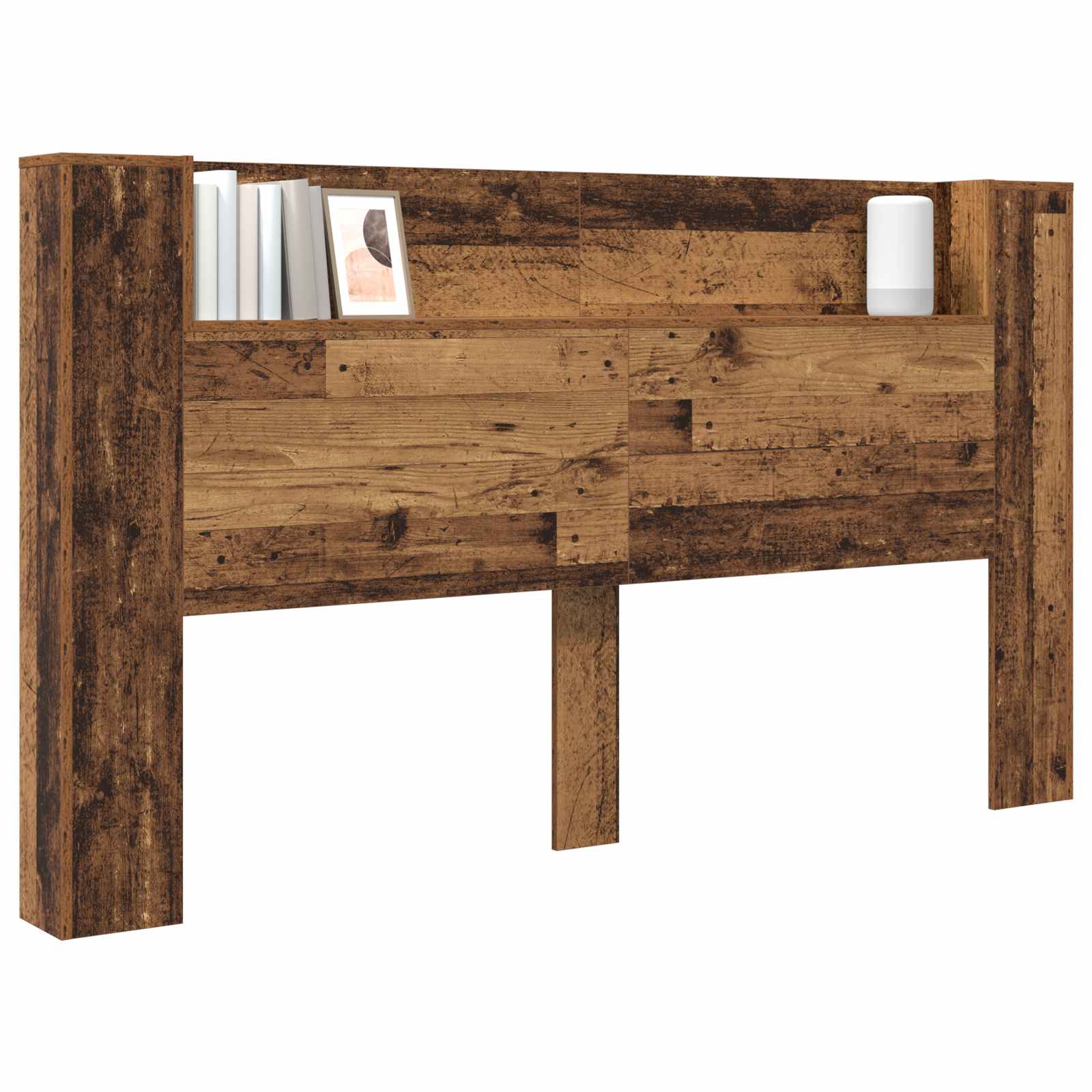 Krevetna ploča s LED-om Zidne Staro drvo 180 x 16,5 x 103,5 cm