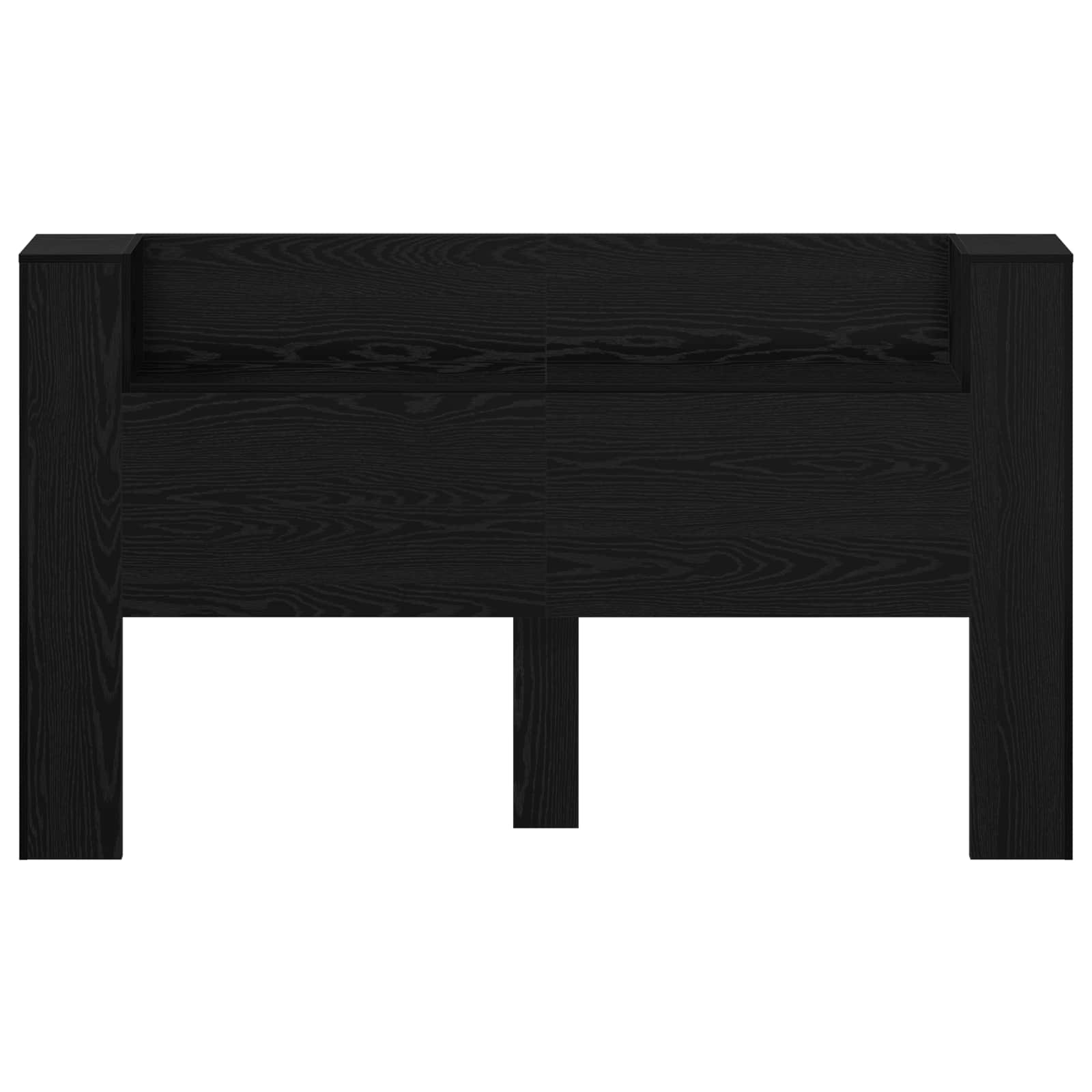 Krevetna ploča s LED-om Zidne Crni Hrast 180 x 16,5 x 103,5 cm