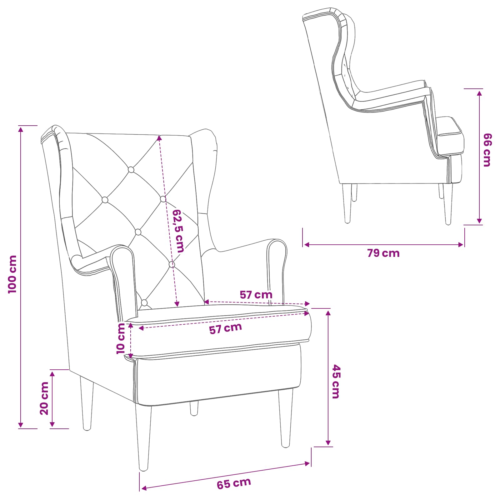 fotelja Tirkizna Baršun