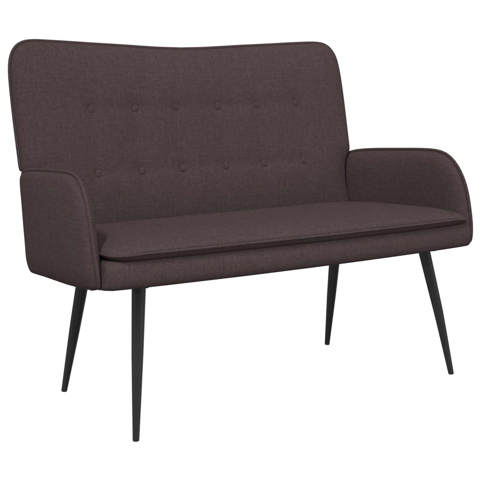 Sofa za dvije osobe Tamno smeđa 115 x 61 x 87 cm Tkanina
