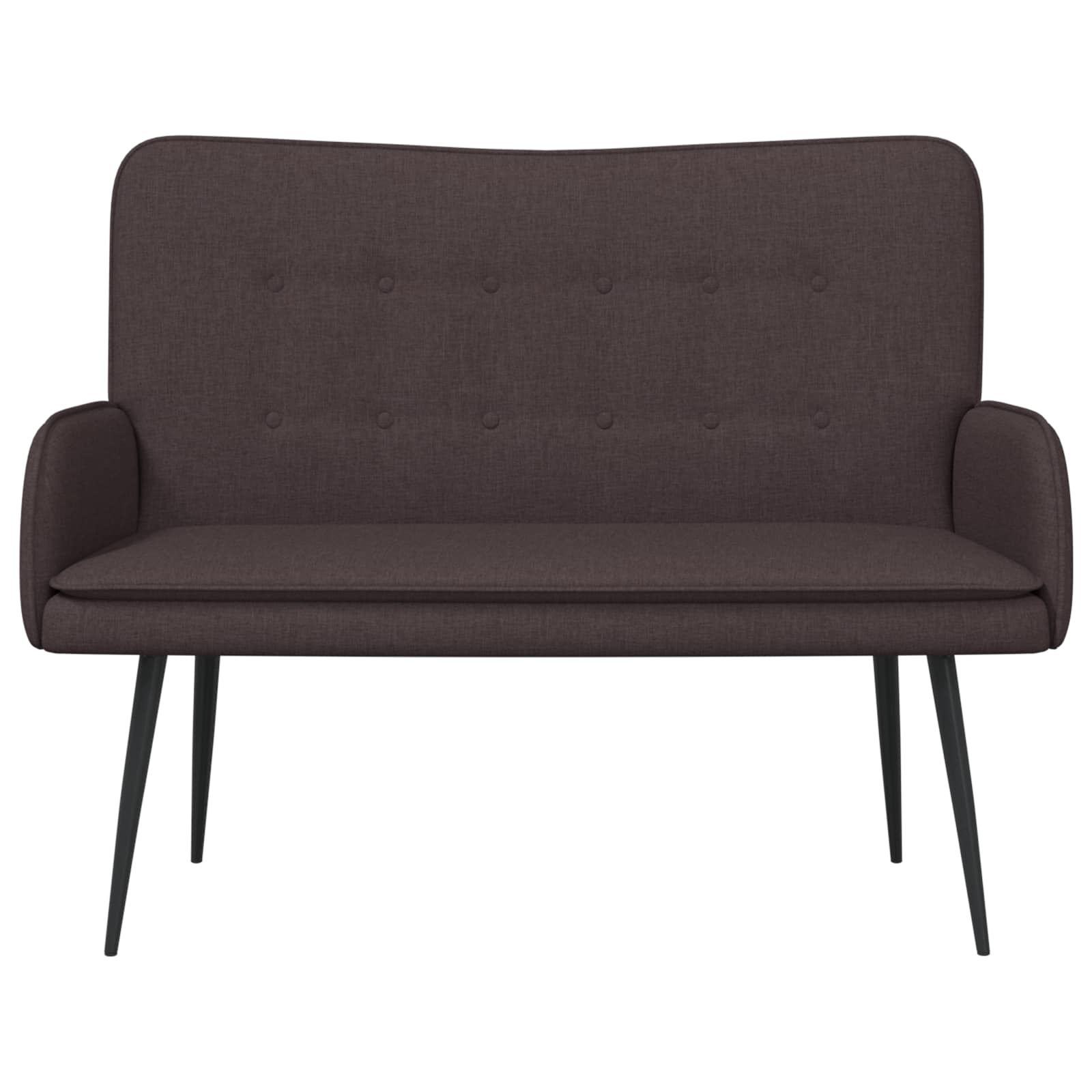 Sofa za dvije osobe Tamno smeđa 115 x 61 x 87 cm Tkanina