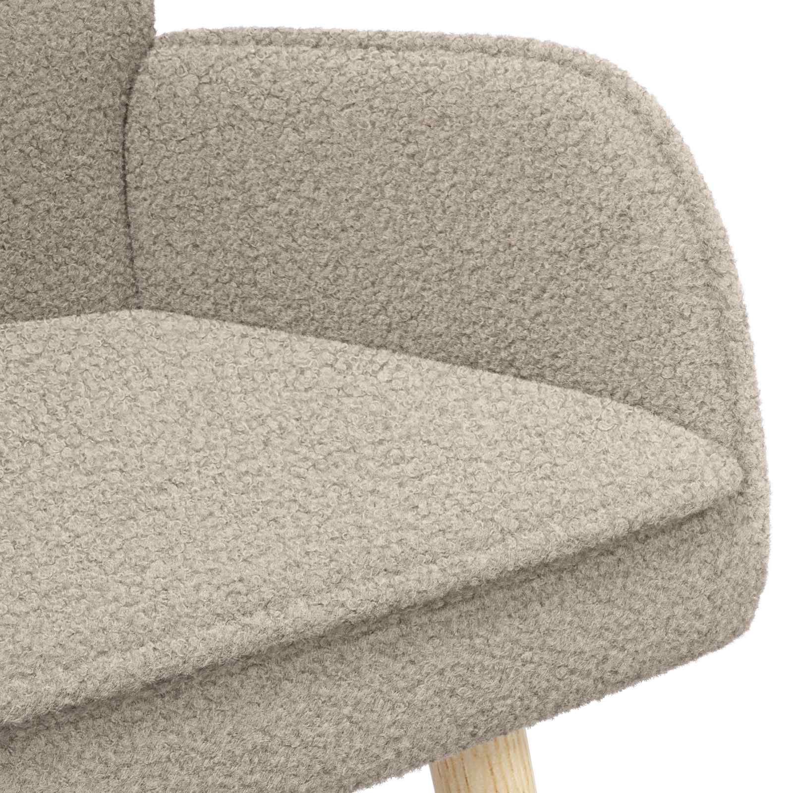 Sofa za dvije osobe Svjetlosiva 115 x 61 x 87 cm Bouclé