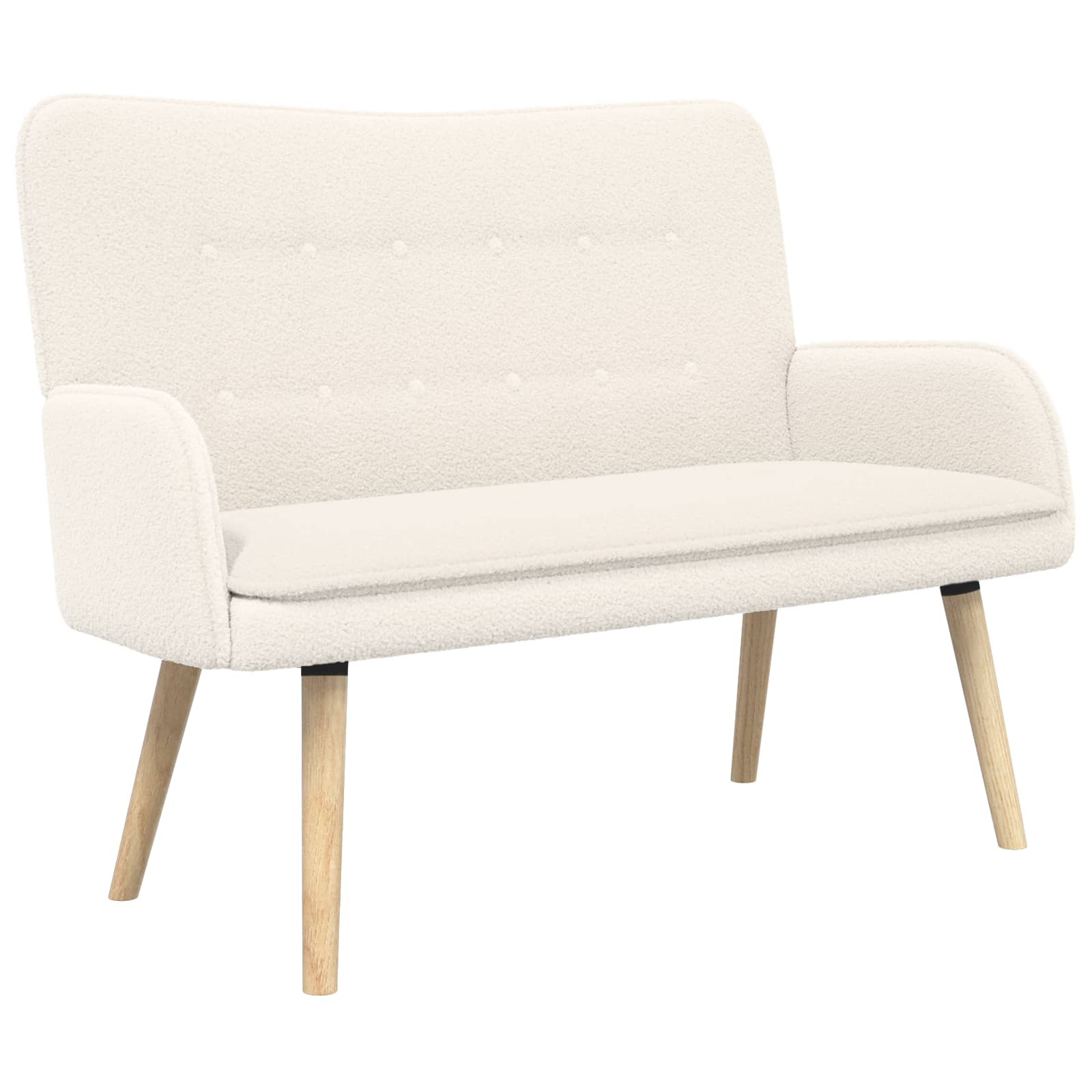 Sofa za dvije osobe Krem 115 x 61 x 87 cm Bouclé