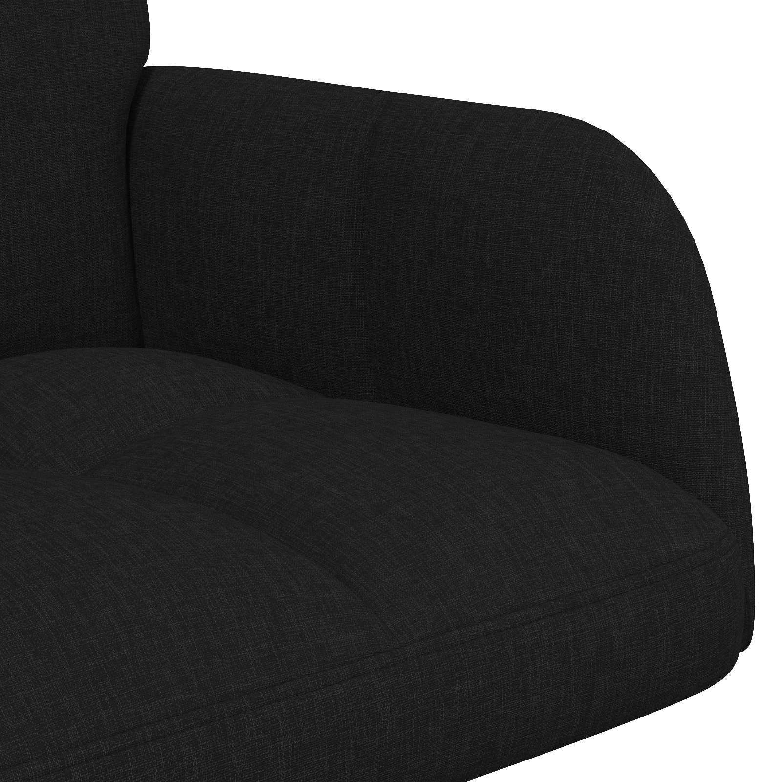 Sofa za dvije osobe Crna 115 x 61 x 87 cm Tkanina