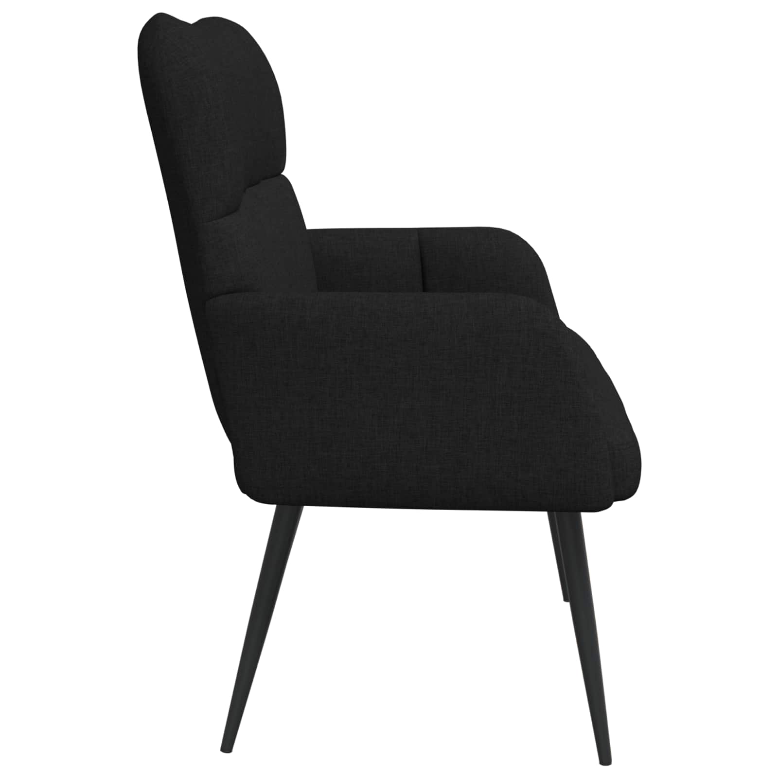 Sofa za dvije osobe Crna 115 x 61 x 87 cm Tkanina