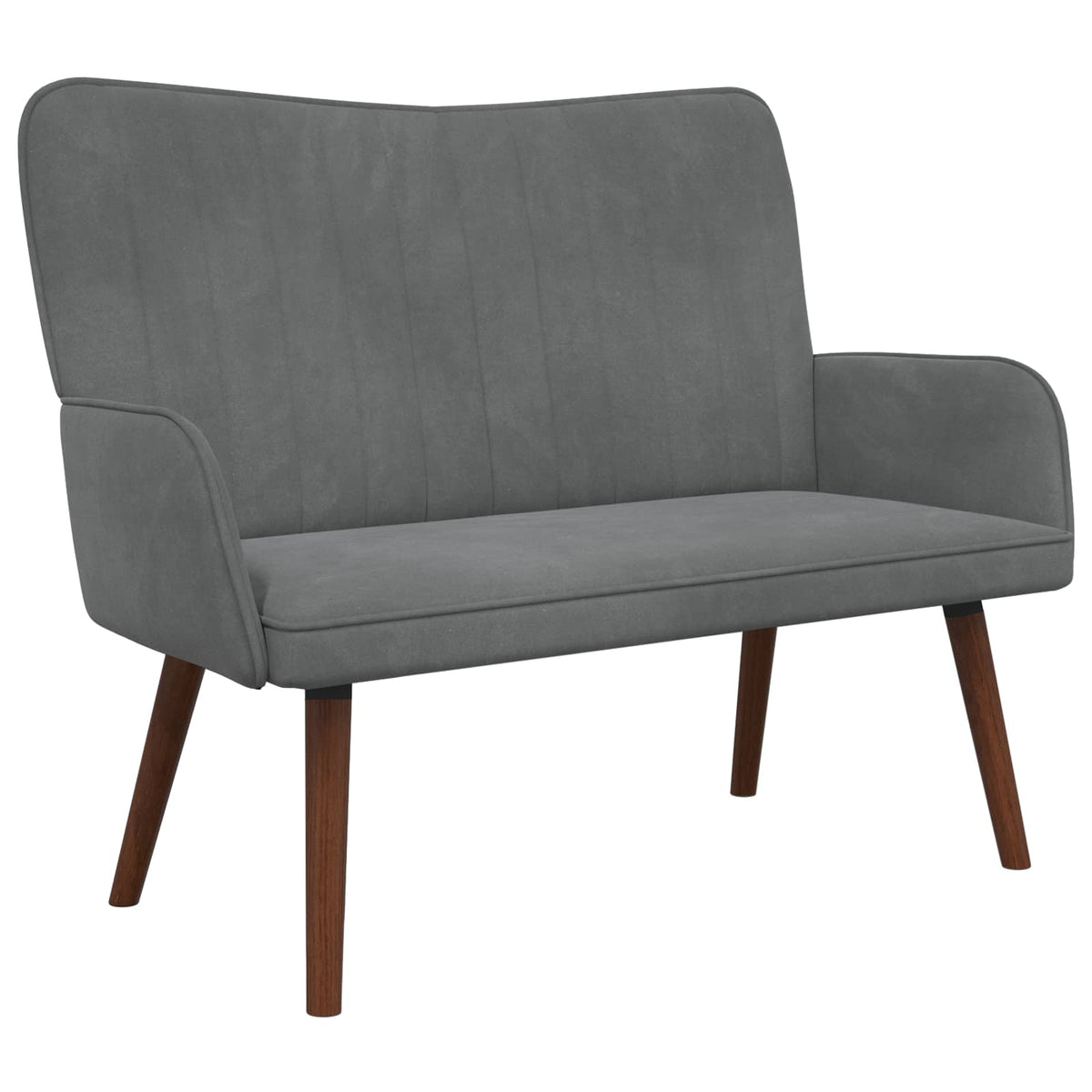Sofa za dvije osobe Tamnosiva 115 x 61 x 87 cm Baršun