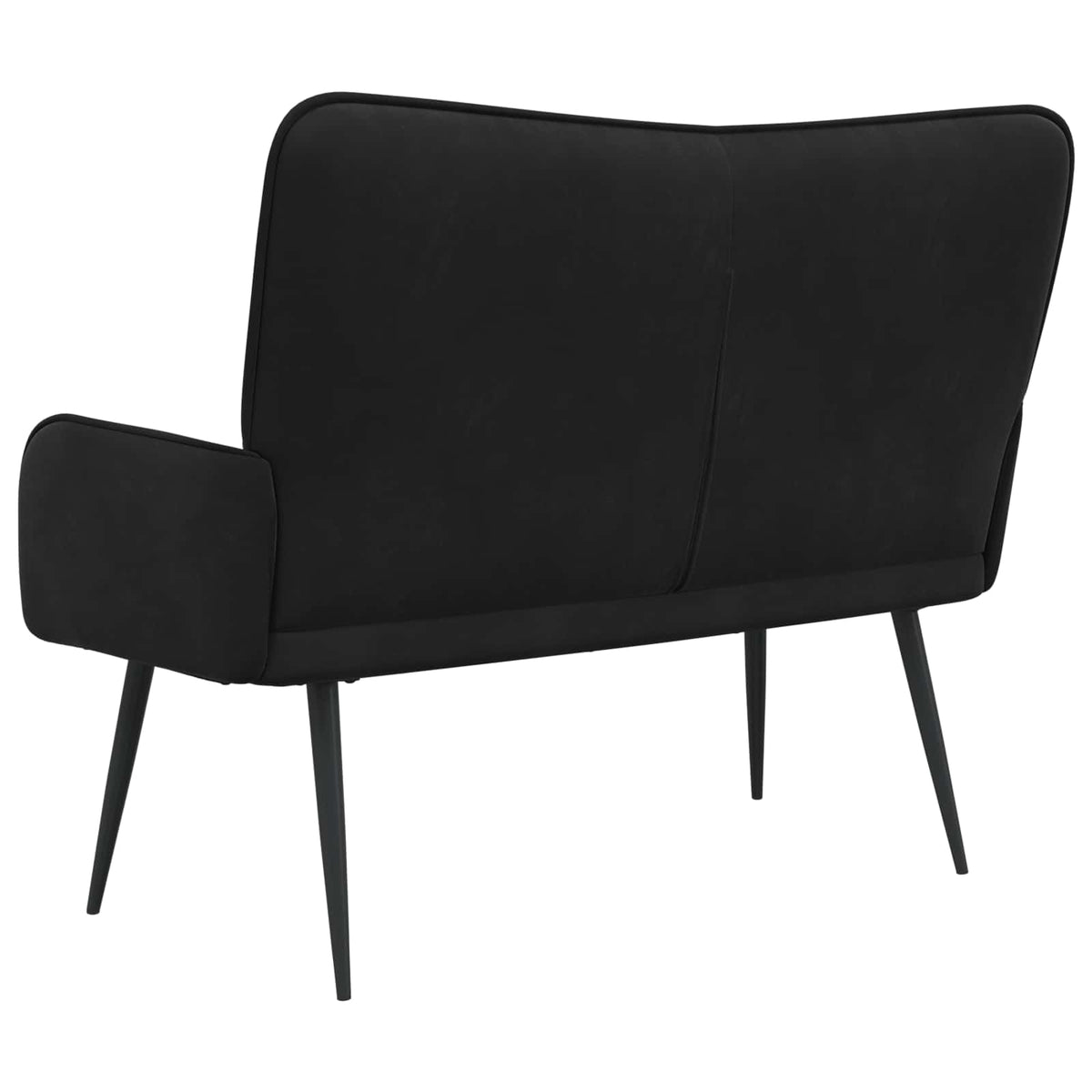 Sofa za dvije osobe Crna 115 x 61 x 87 cm Baršun