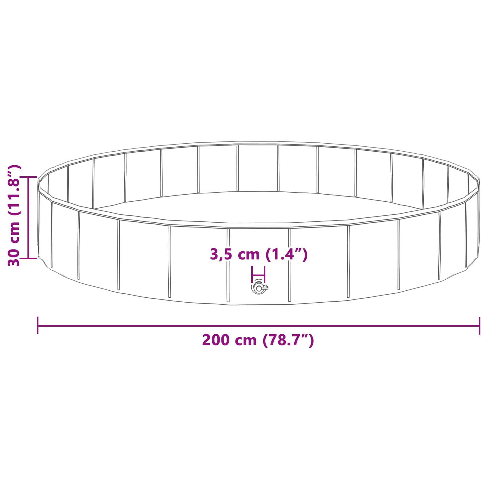 Bazen za djecu Crvena Ø200 x 30 cm