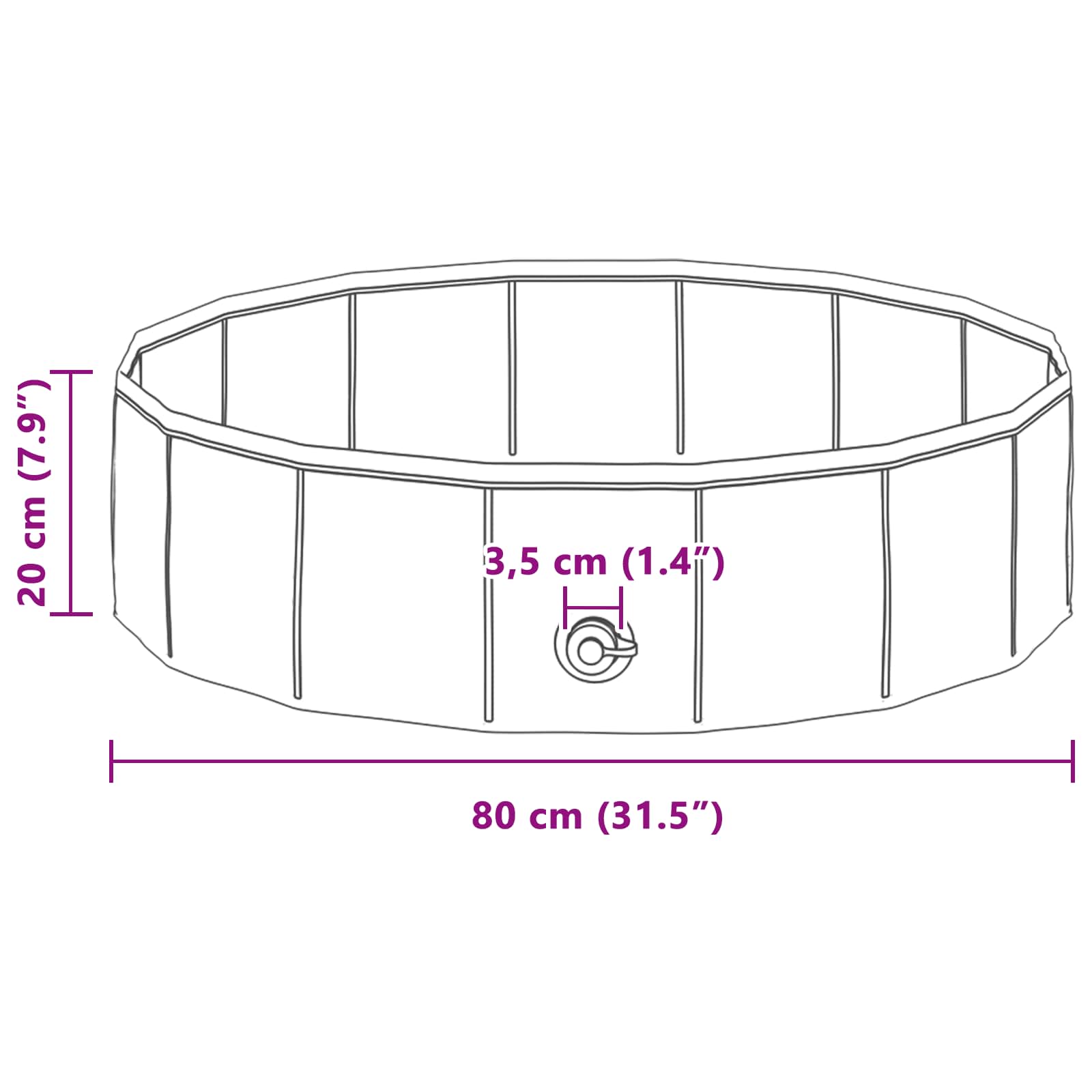 Bazen za djecu Plava Ø 80 x 20 cm