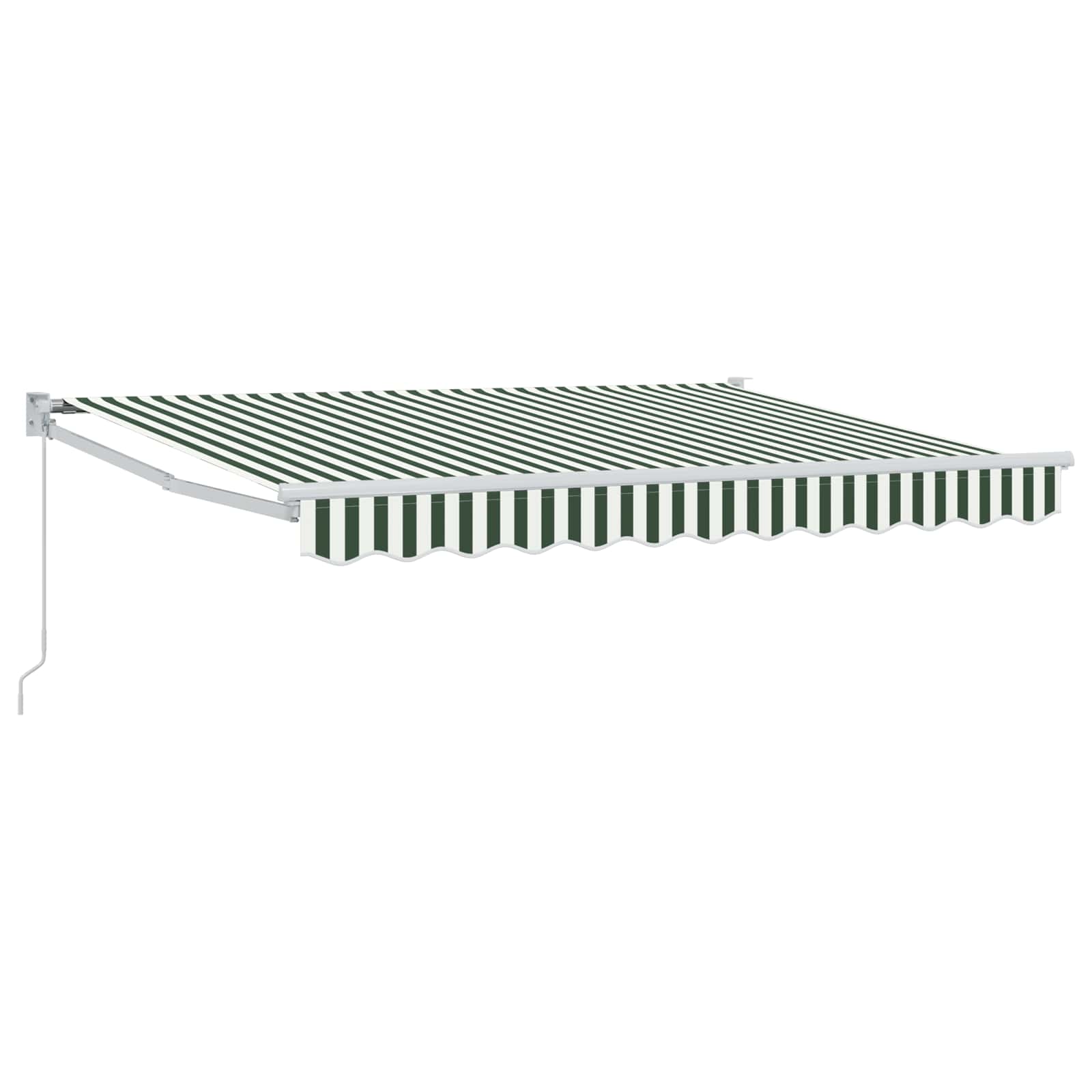 Povlačivi tende Zelena i bijela 3,5 x 2 m