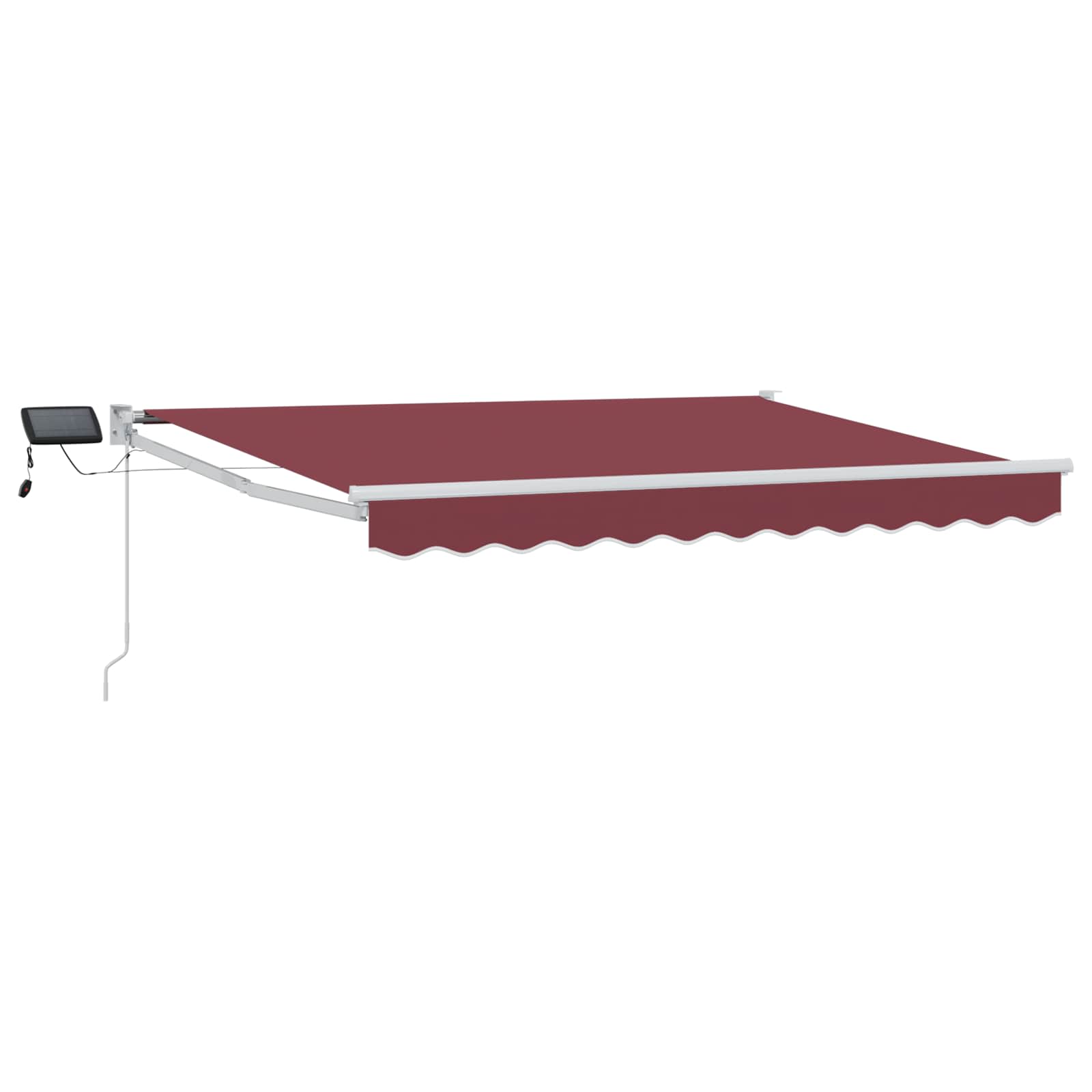 Ručna zlačivna tenda s LED diodama Bordo i Bijela 2,5 x 2 m