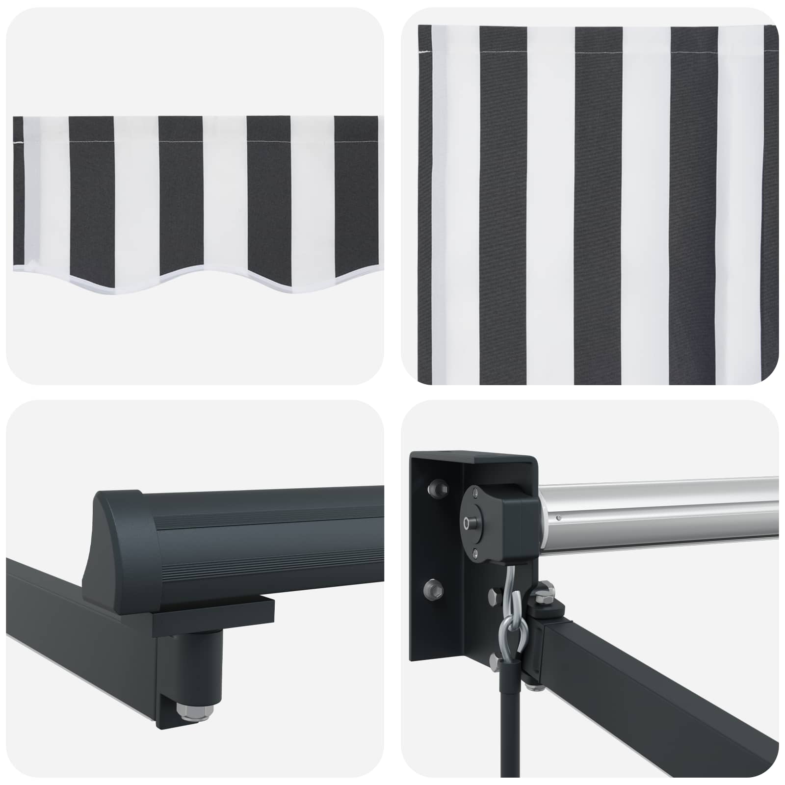 Ručna zlačivna tenda s LED diodama 3,5 x 2,5 m